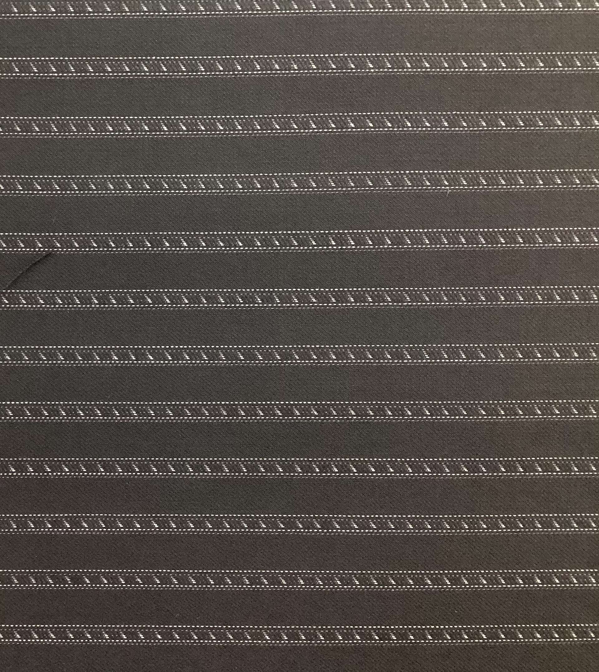 Wool Novelty Stripe In Black