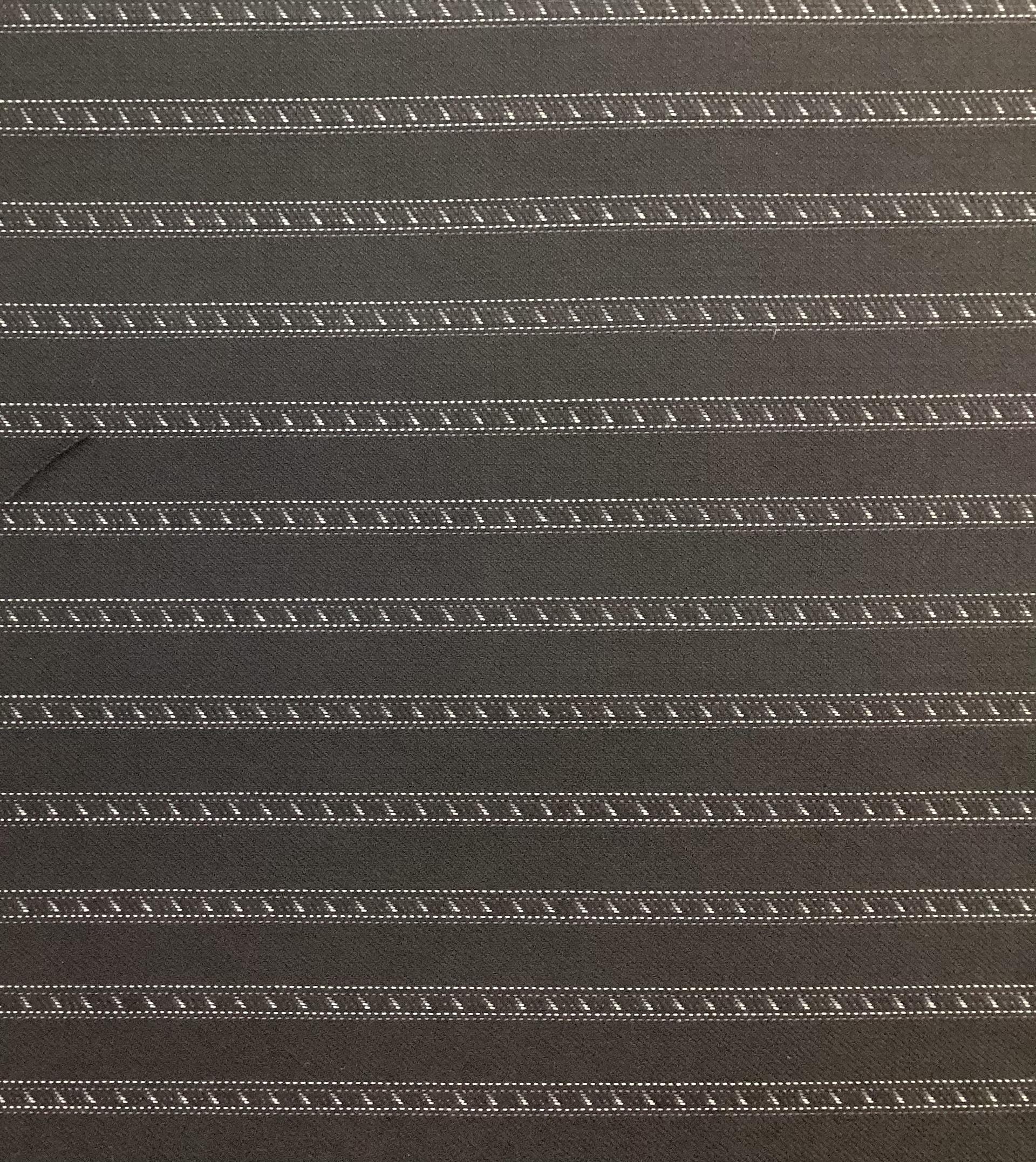 Wool Novelty Stripe In Black