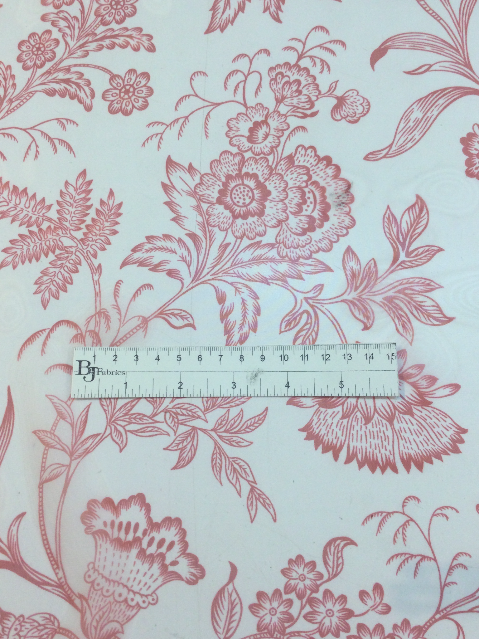 Polyester Chiffon Print in Red/White