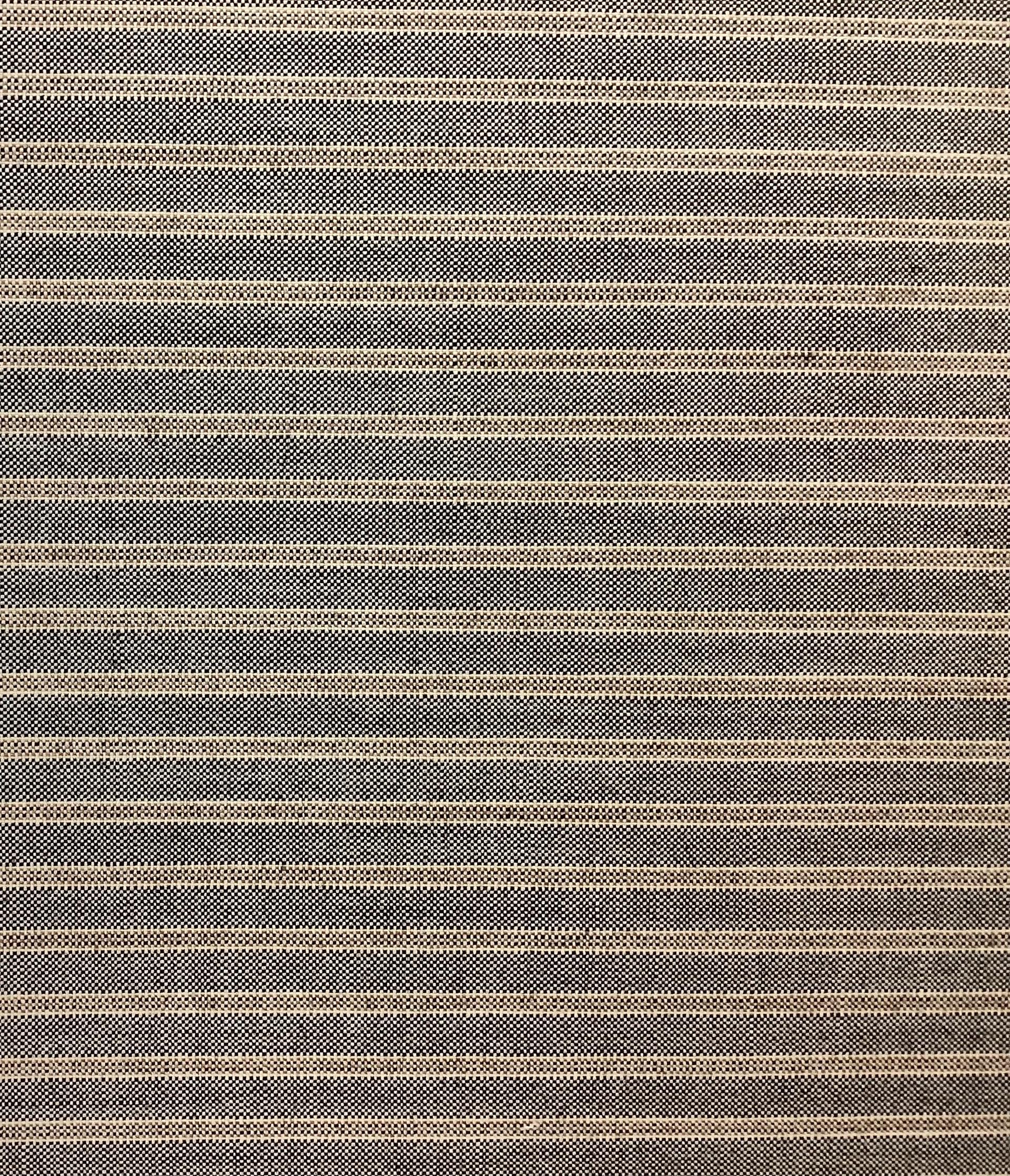 MADE IN ITALY 100% WOOL STRIPE In Cinnamon Stripe On Grey