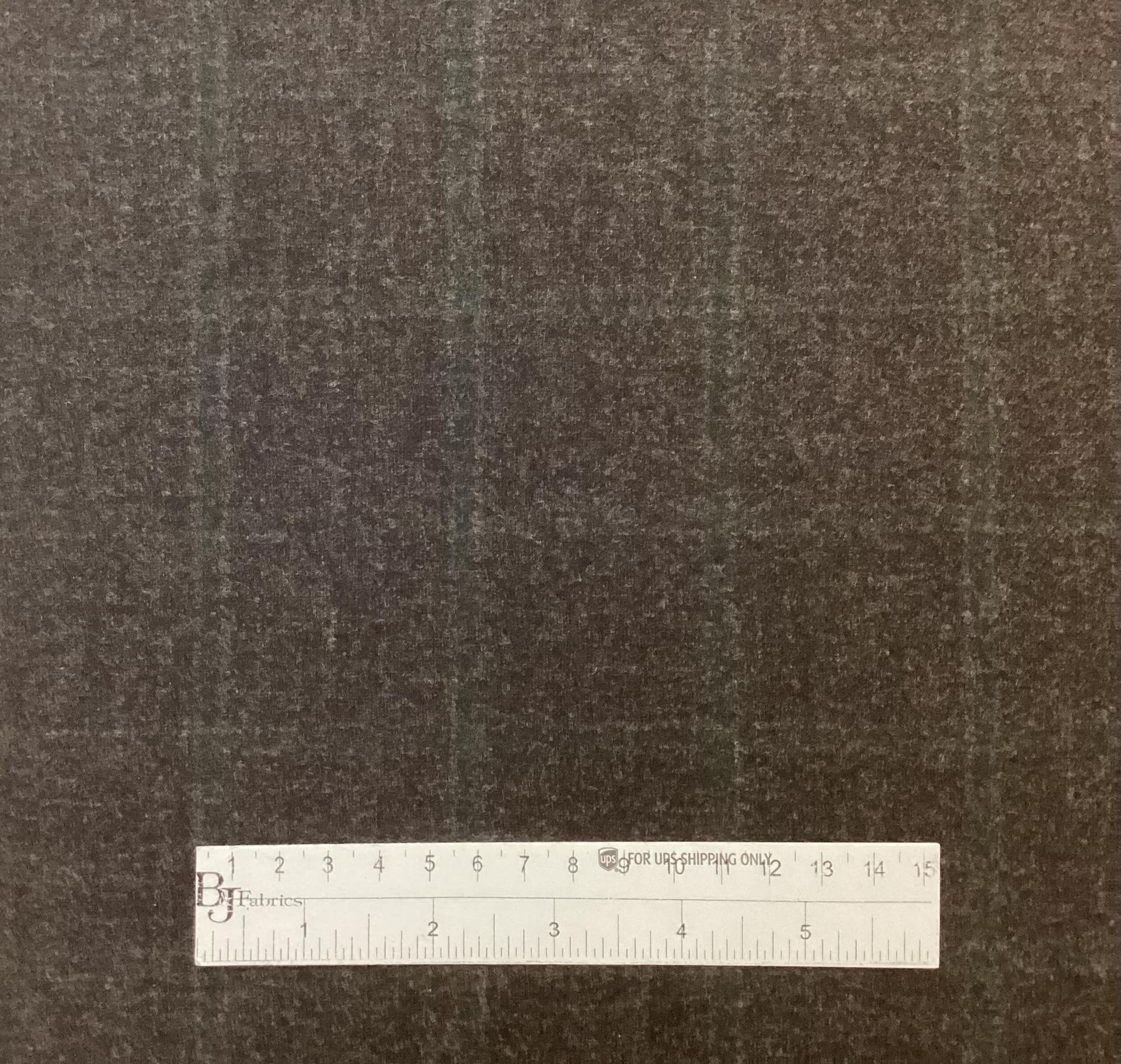 Made in Italy Loro Piana 100% Wool Windowpane In Brown