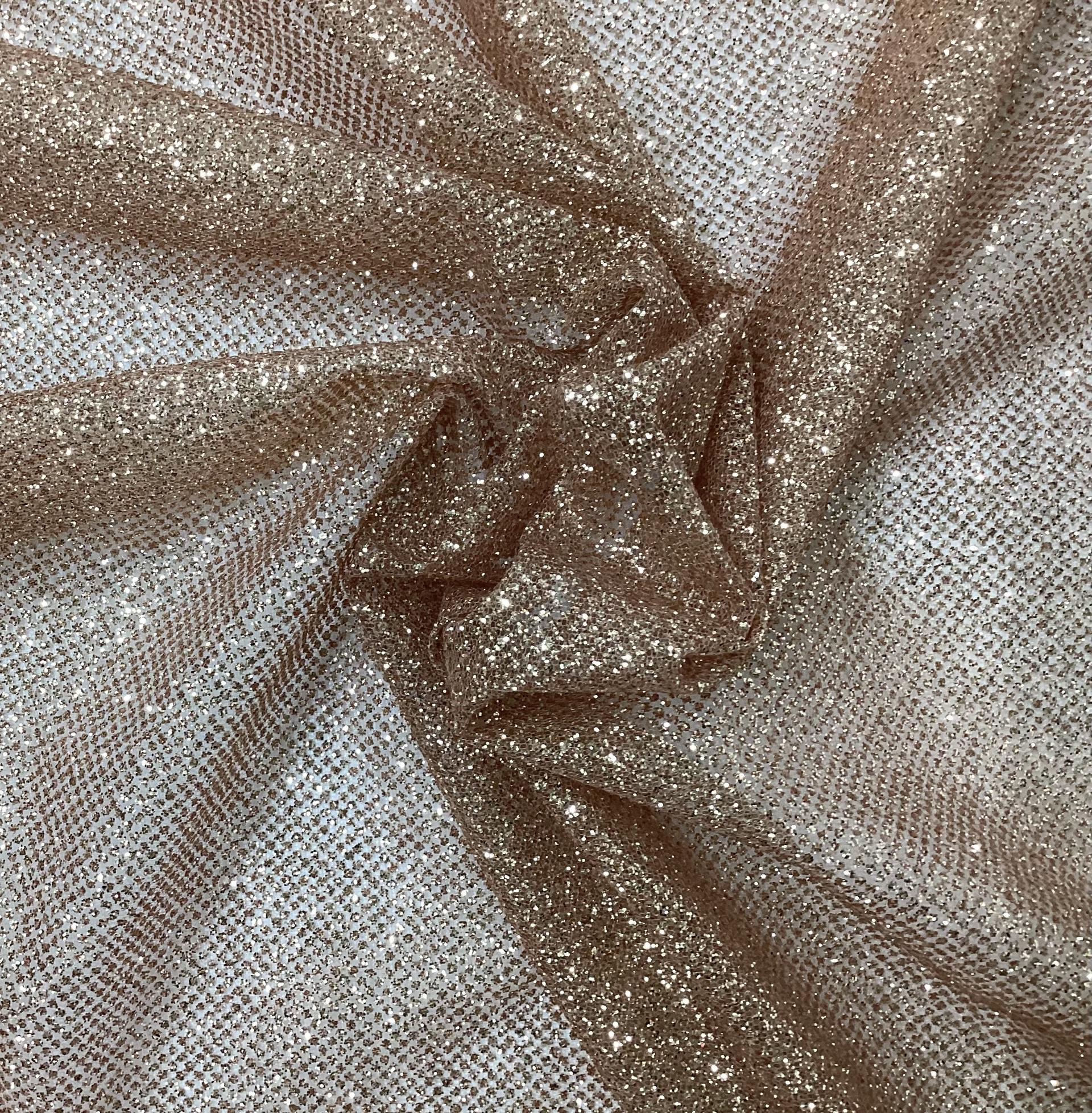 Glitter Mesh in Rose Gold