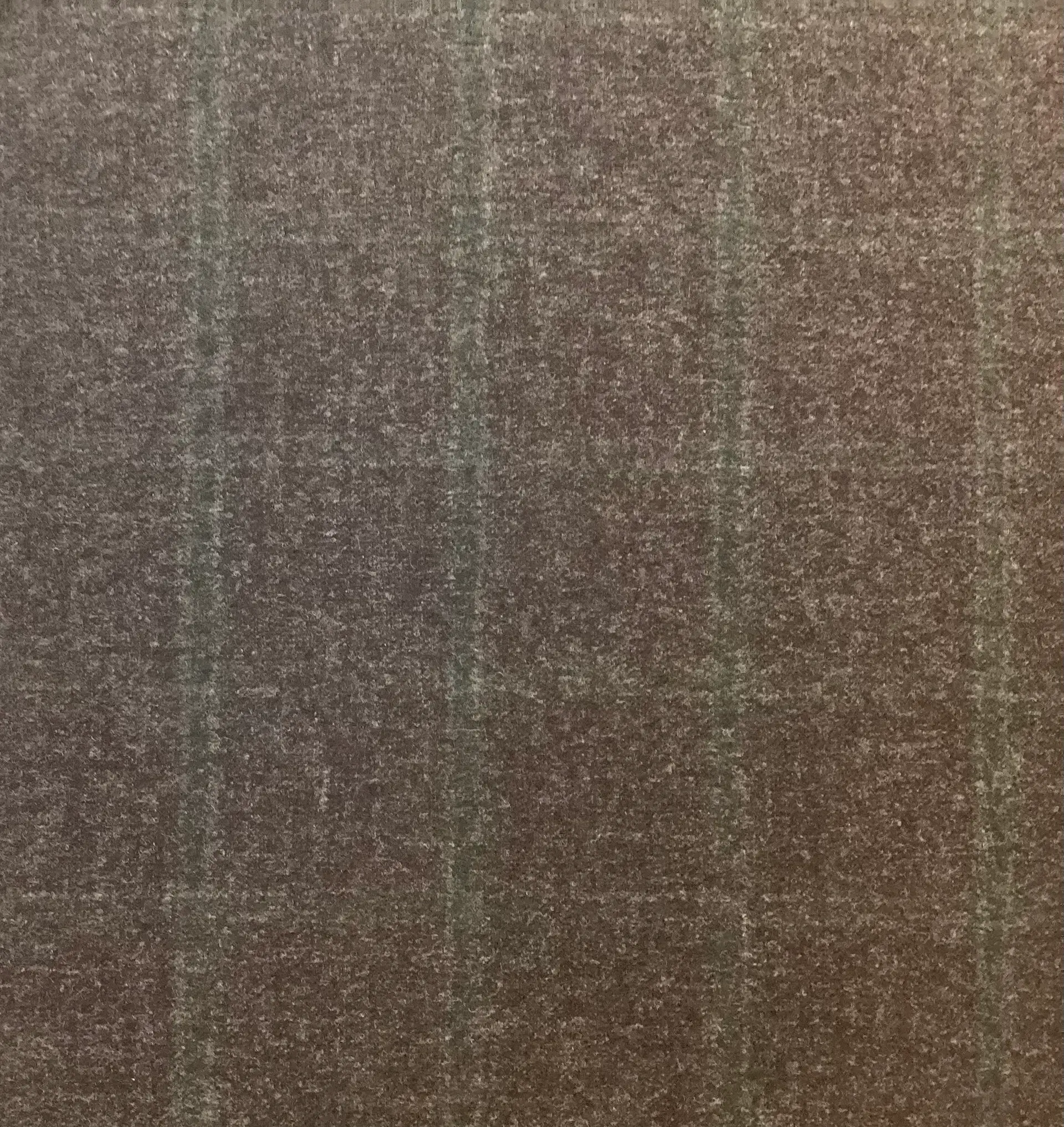 Made in Italy Loro Piana 100% Wool Windowpane In Brown