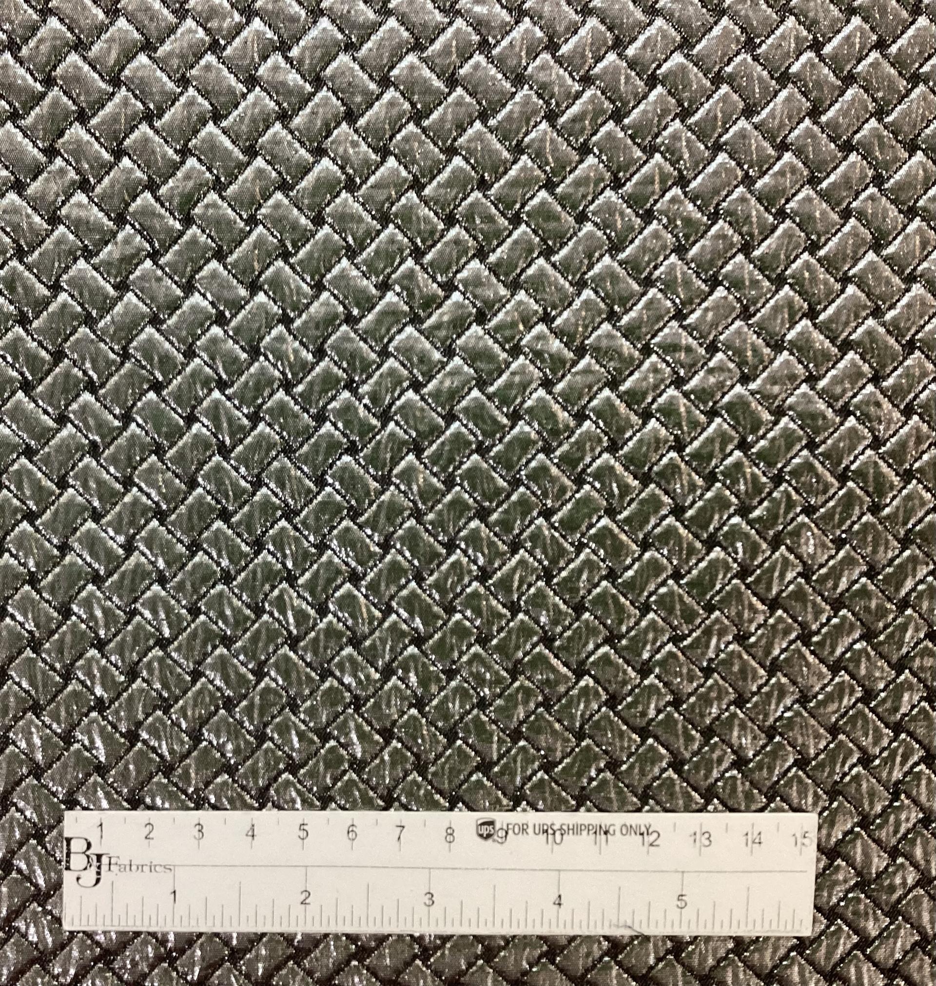 French Cotton Metallic Blend Brocade In Silver