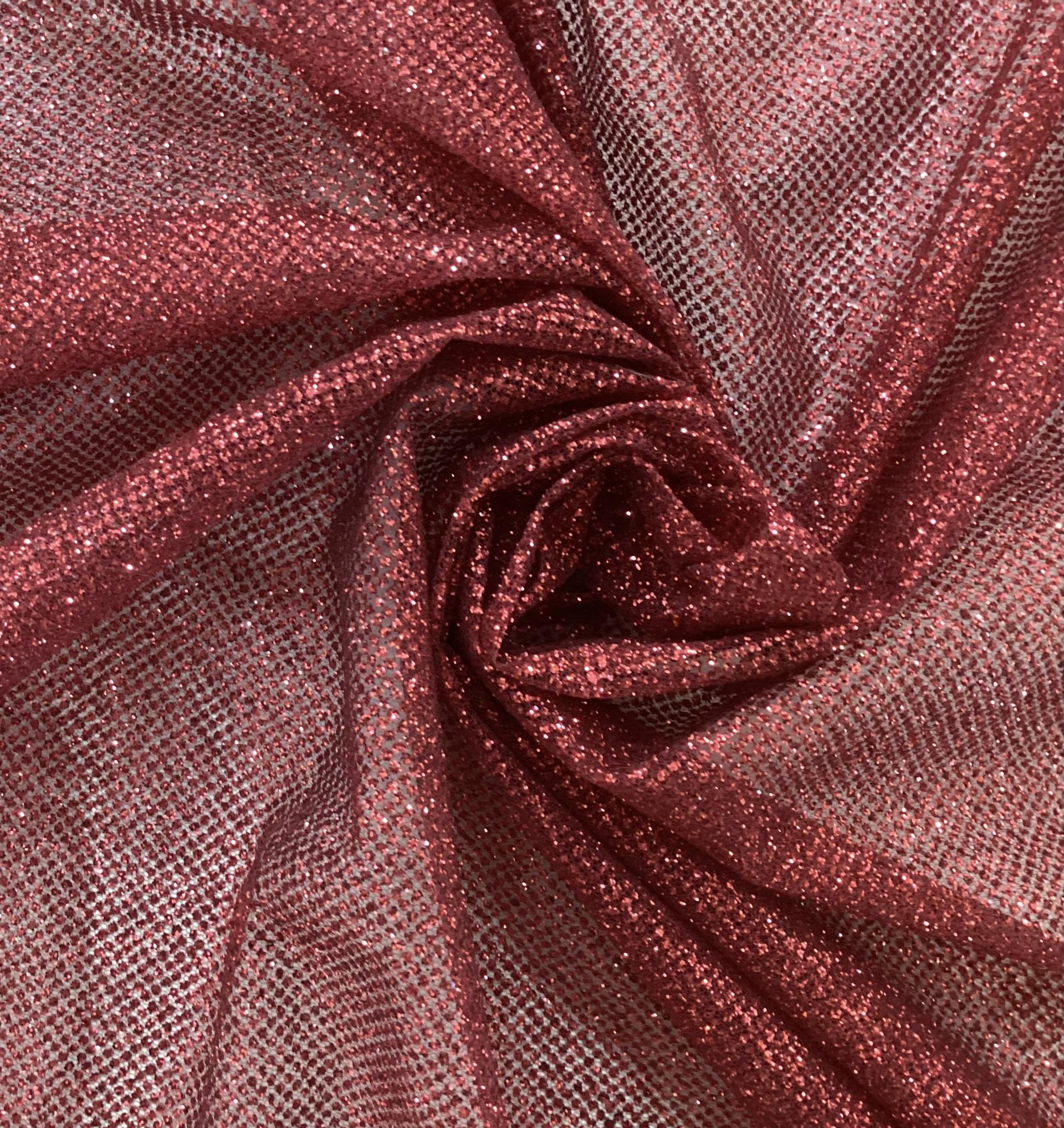 Glitter Mesh in Ruby