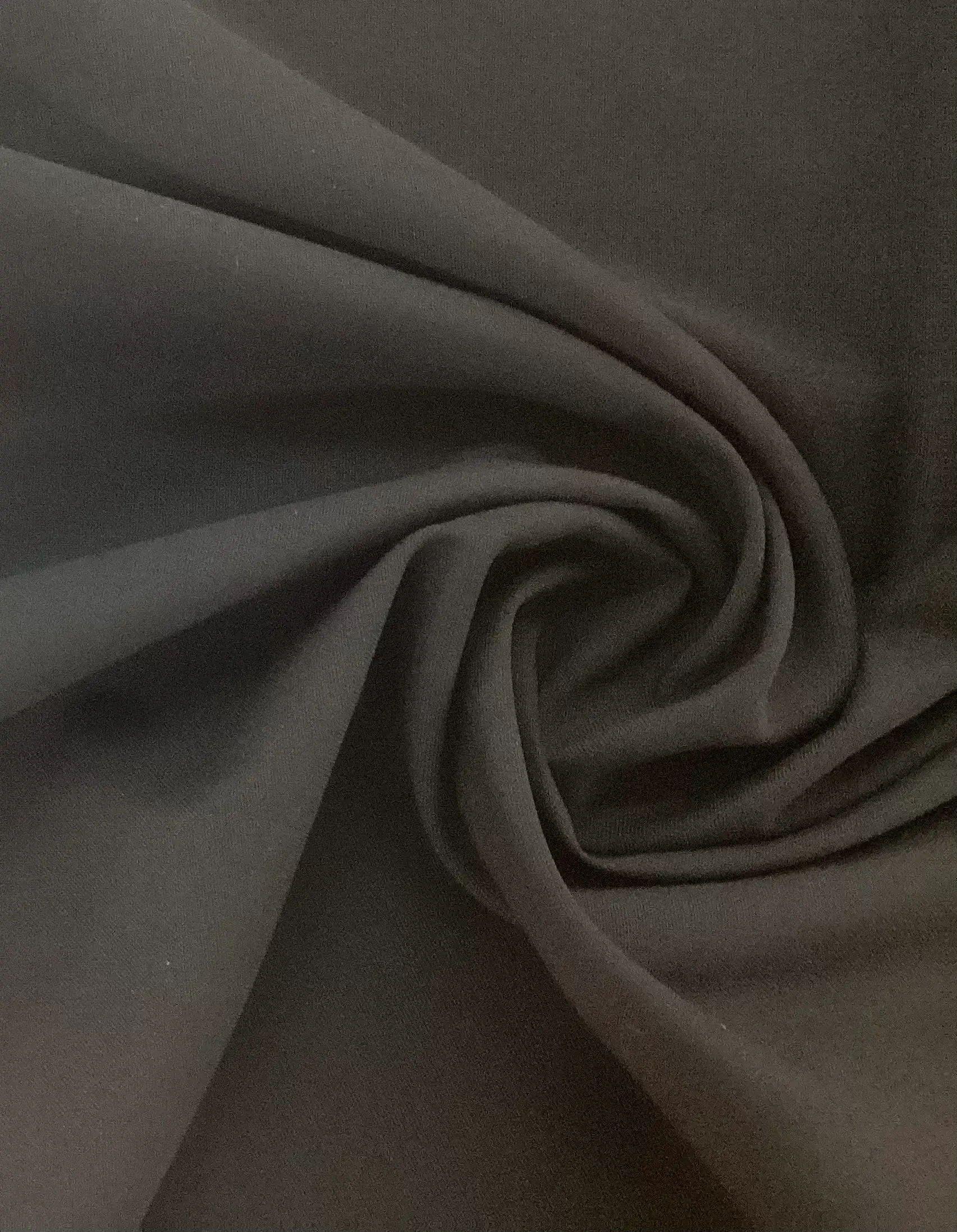 Polyester/Wool in Black