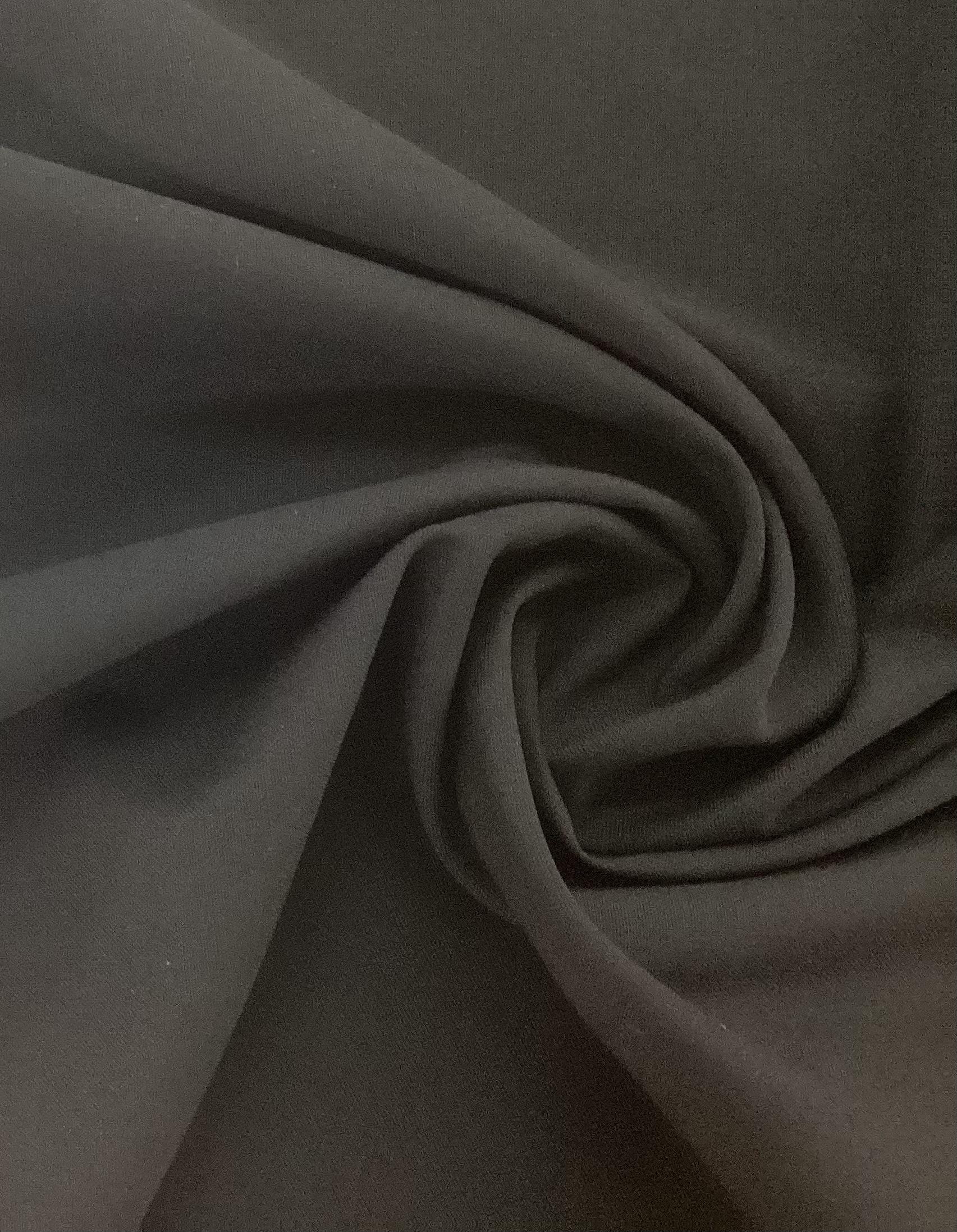 Polyester/Wool in Black