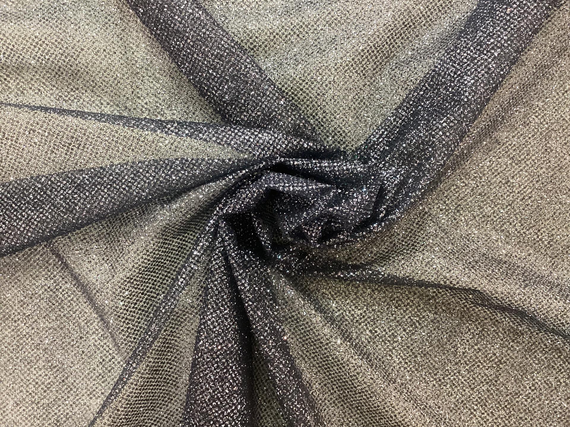 Glitter Mesh in Navy