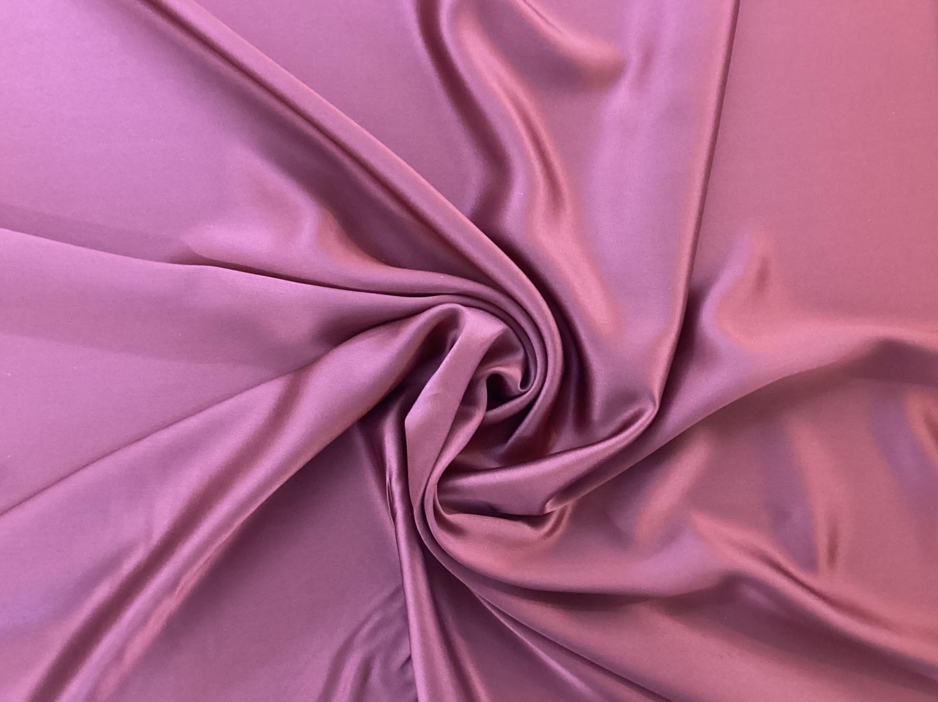 MADE IN ITALY 100% PURE SILK CHARMEUSE IN ROSE