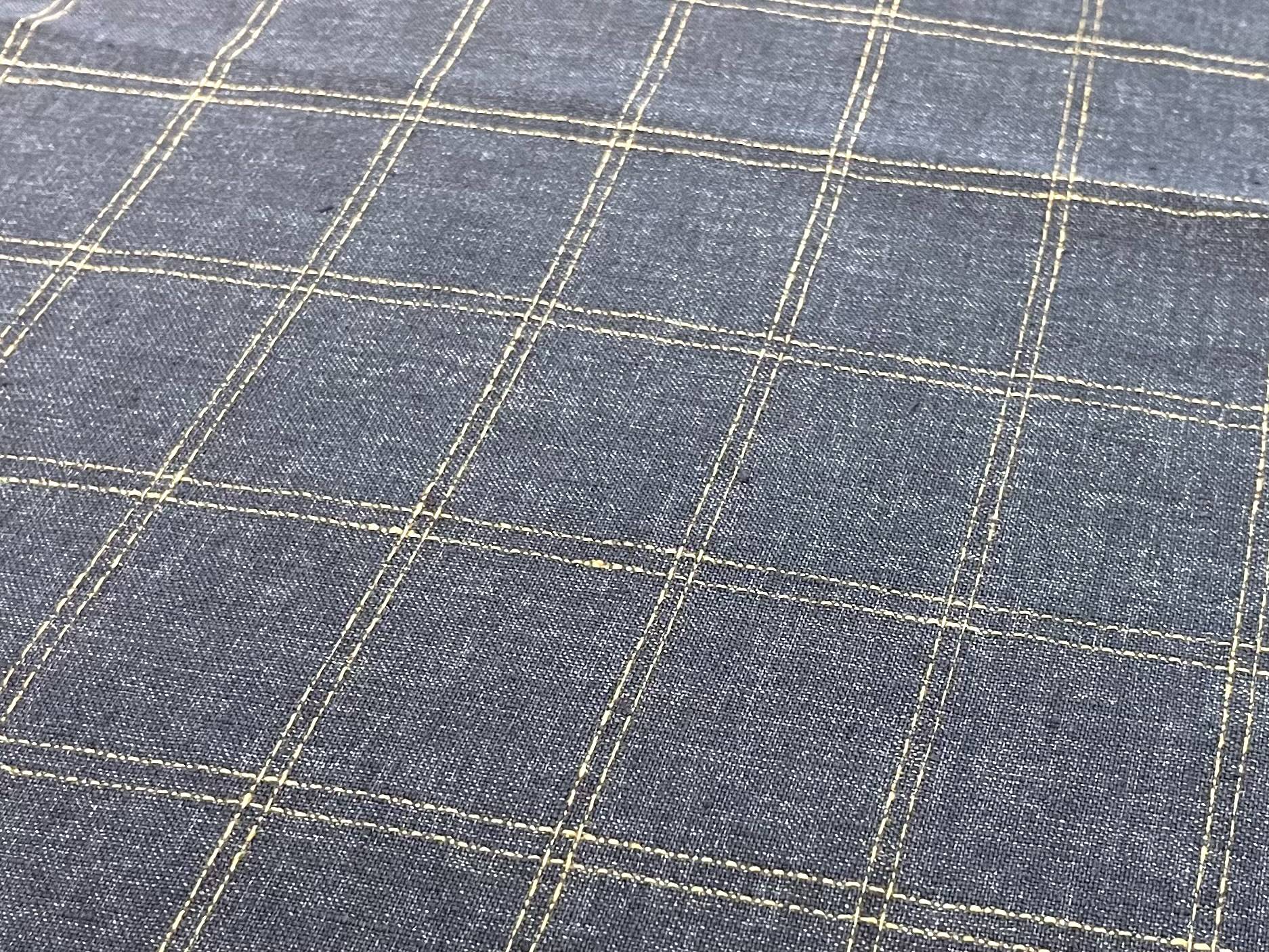 Made in Italy 100% Linen Windowpane