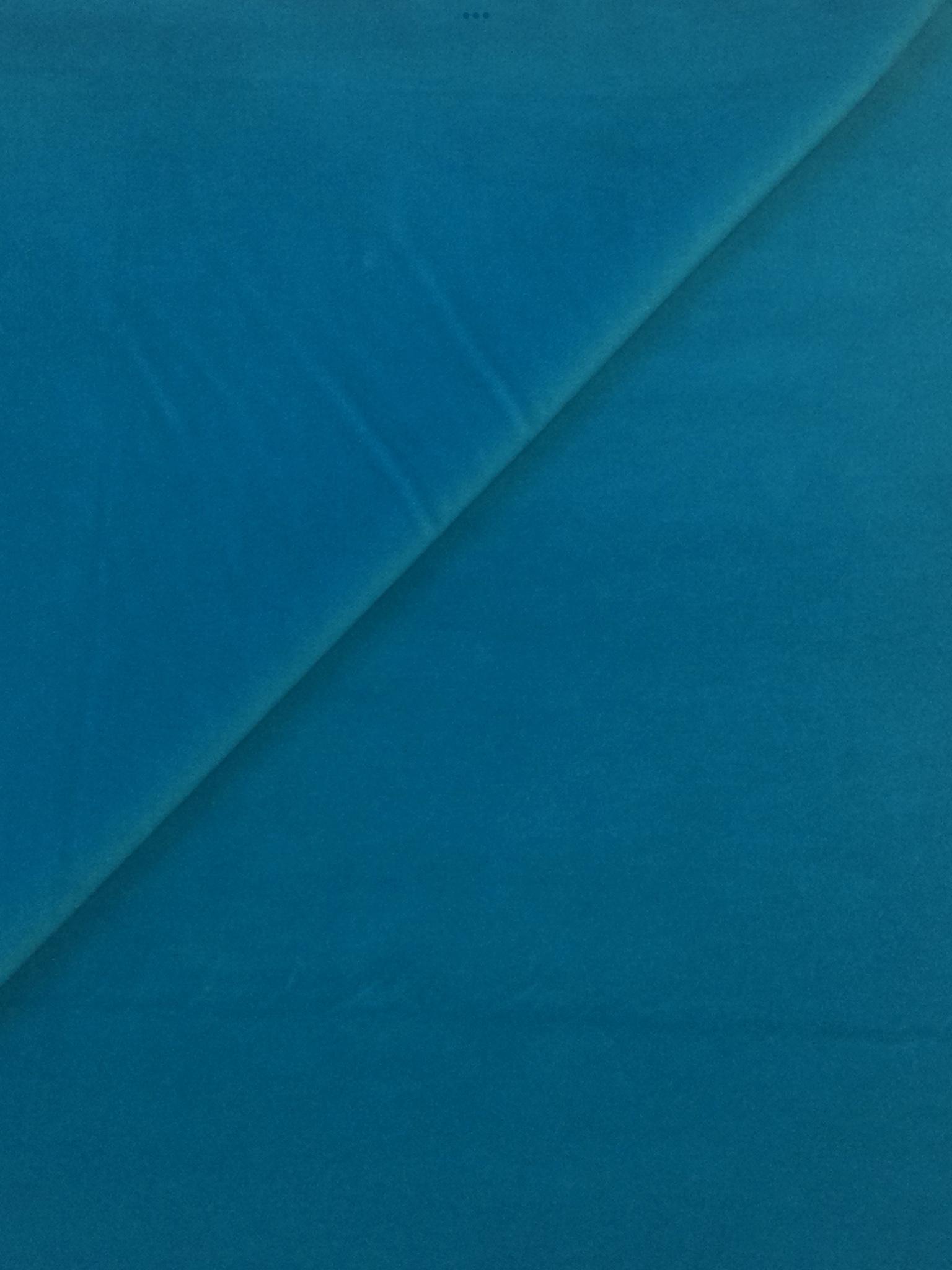 Pure Cotton Velvet in Turquoise