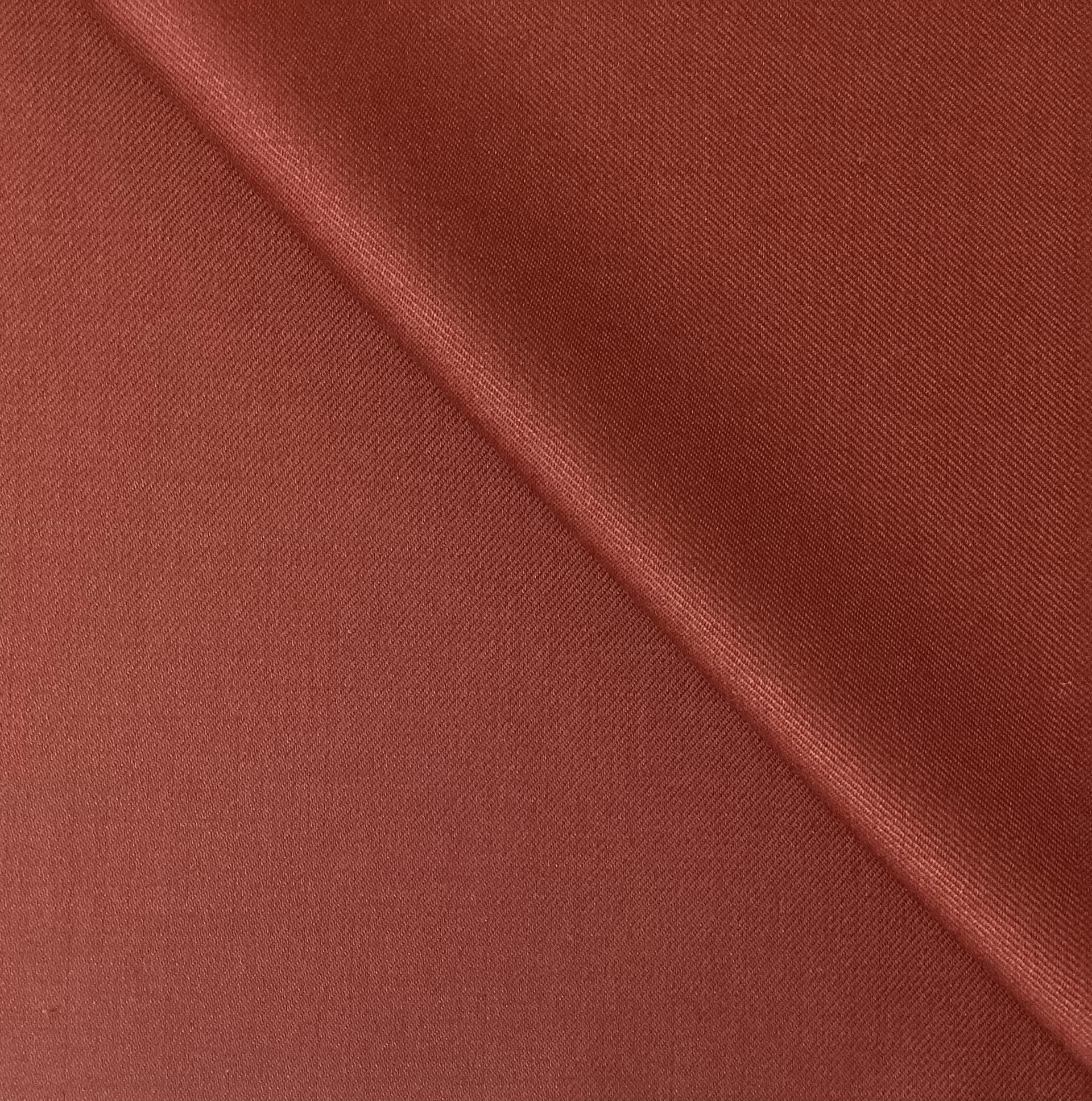 WOOL BLEND GABARDINE IN BRICK