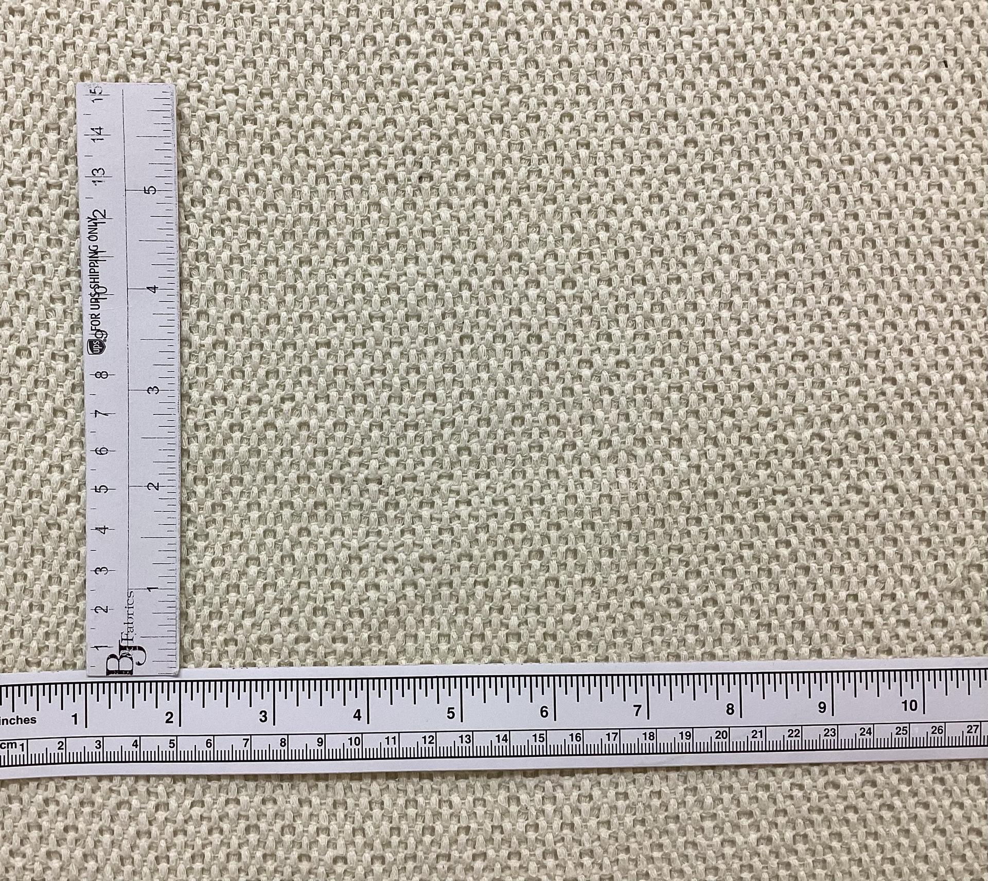 100% Cotton Open Weave Tweed In Pale Yellow