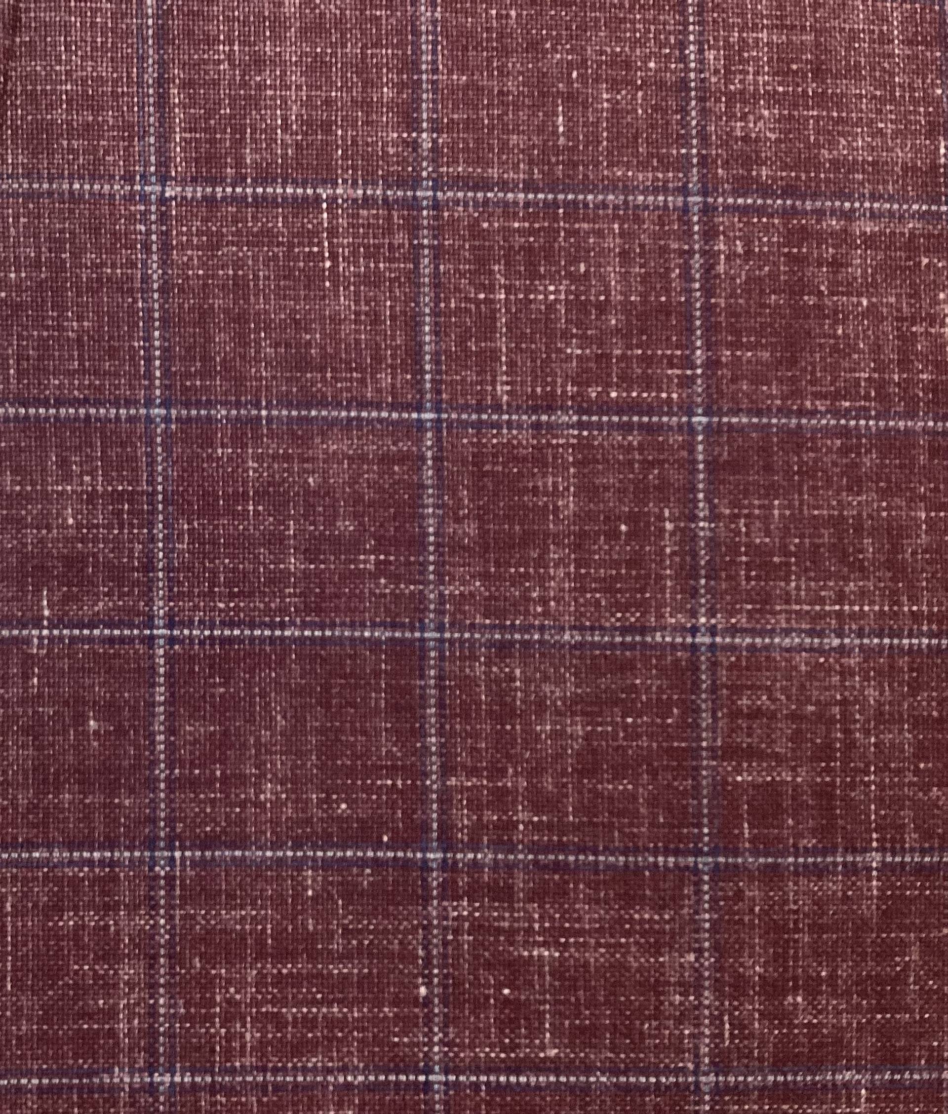Made in Italy Vitale Barberis Wool/Silk/Linen Plaid In Date