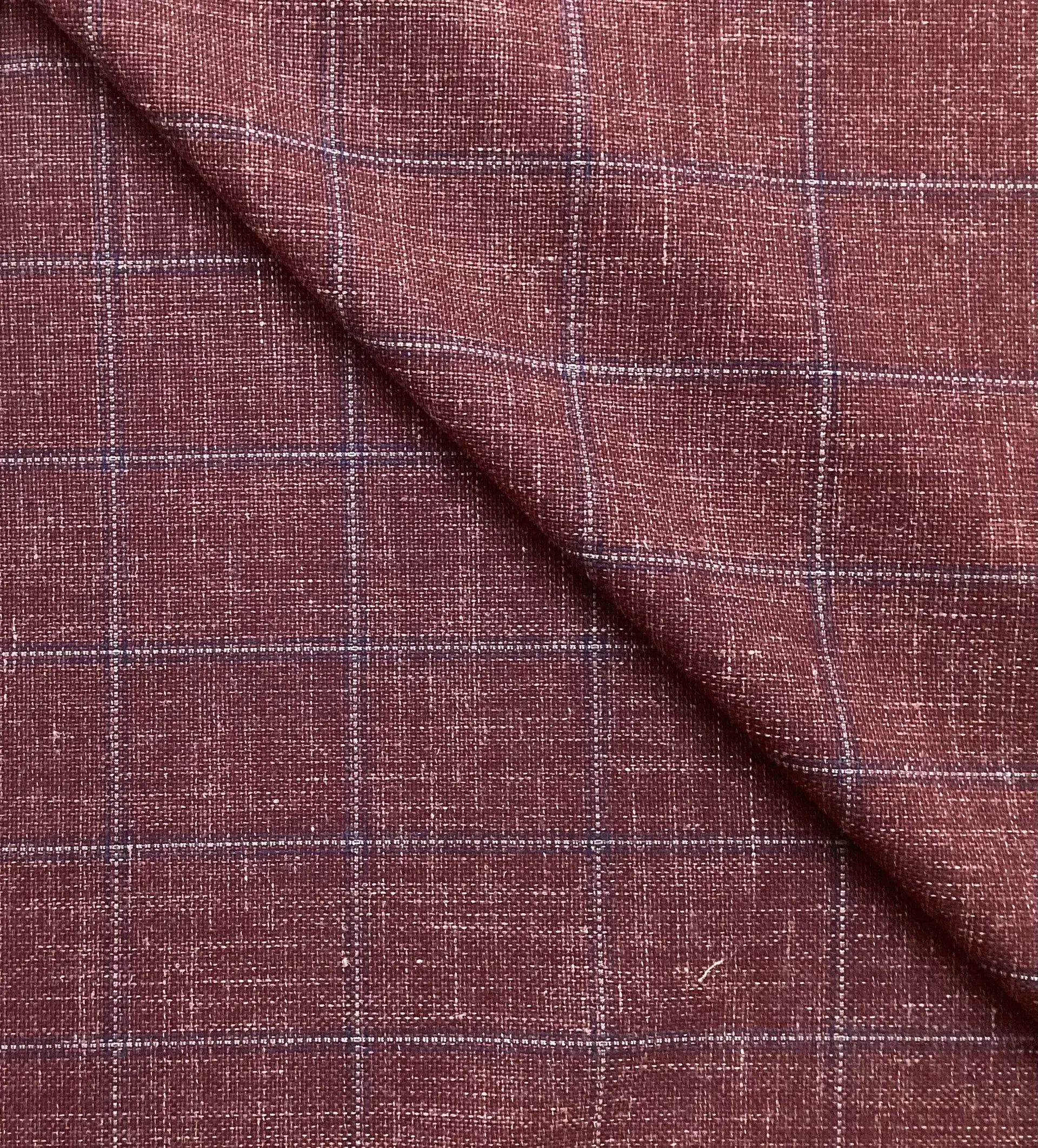 Made in Italy Vitale Barberis Wool/Silk/Linen Plaid In Date