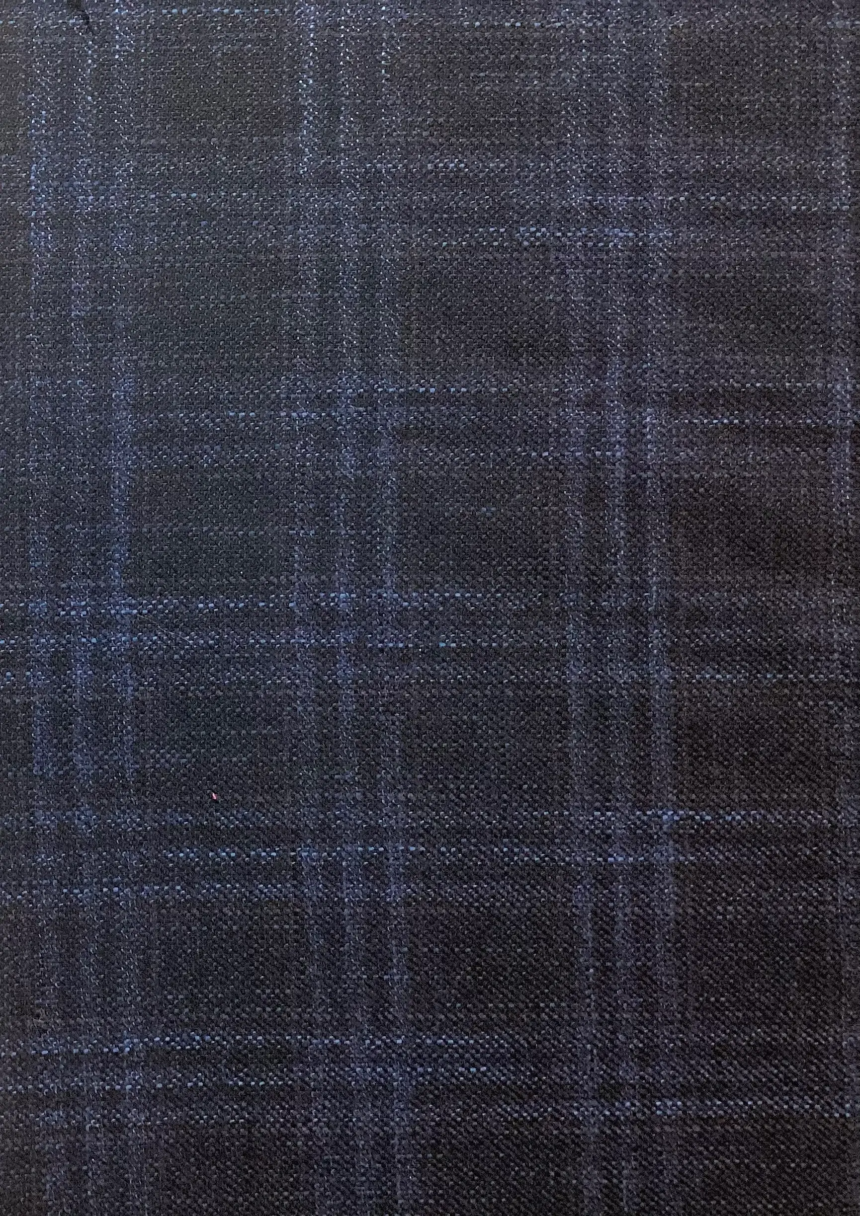 Made in Italy Wool/Mohair Plaid In Navy