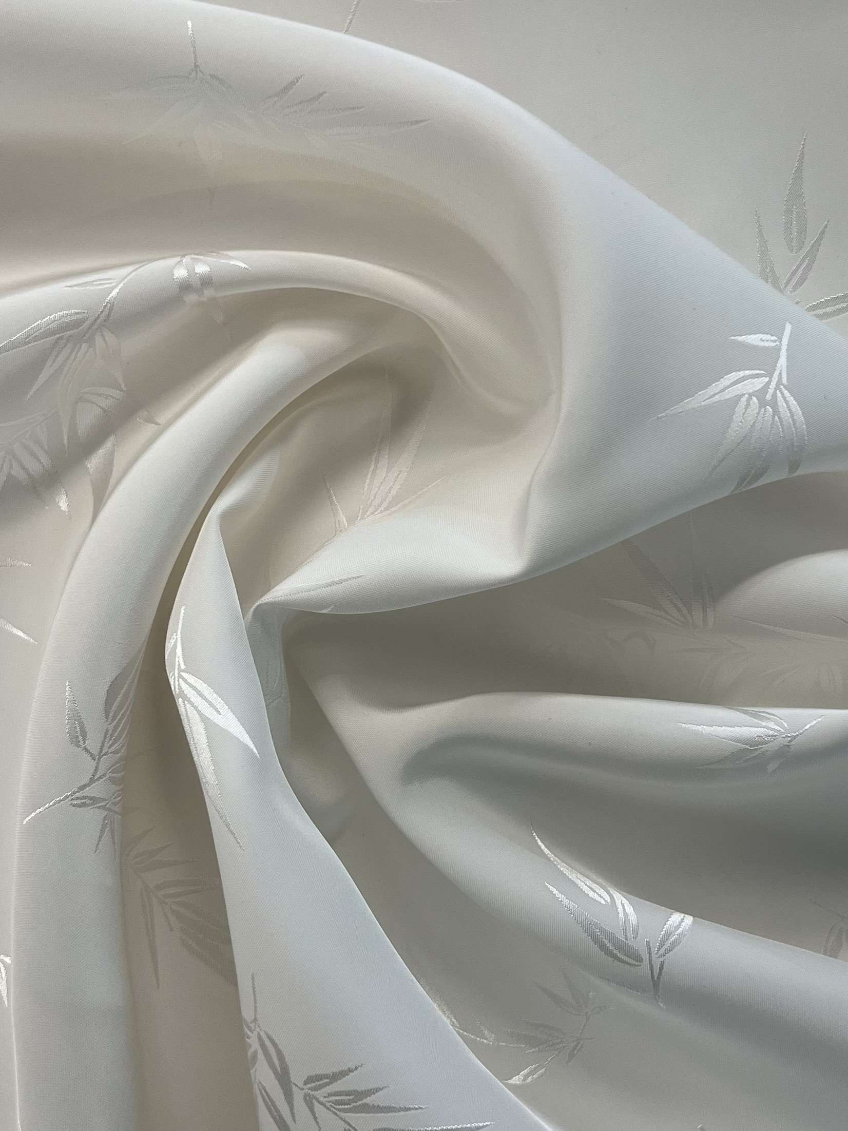 Viscose Jacquard of Bamboo in Ivory