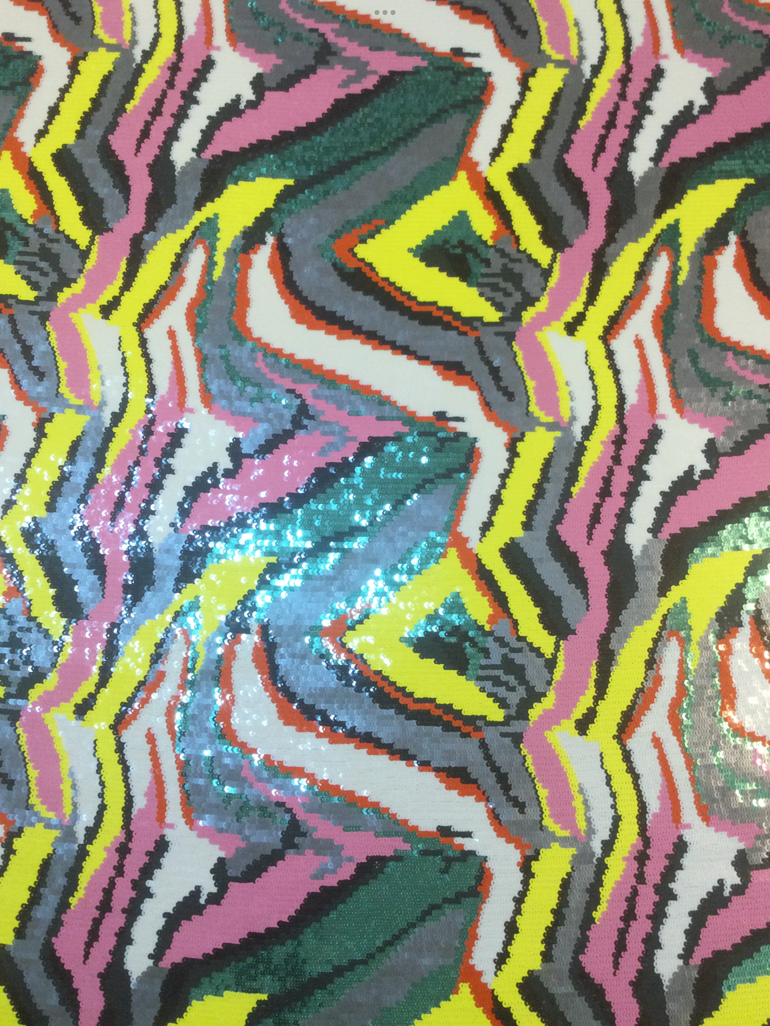 Fish Scale Sequins on Stretch Tulle