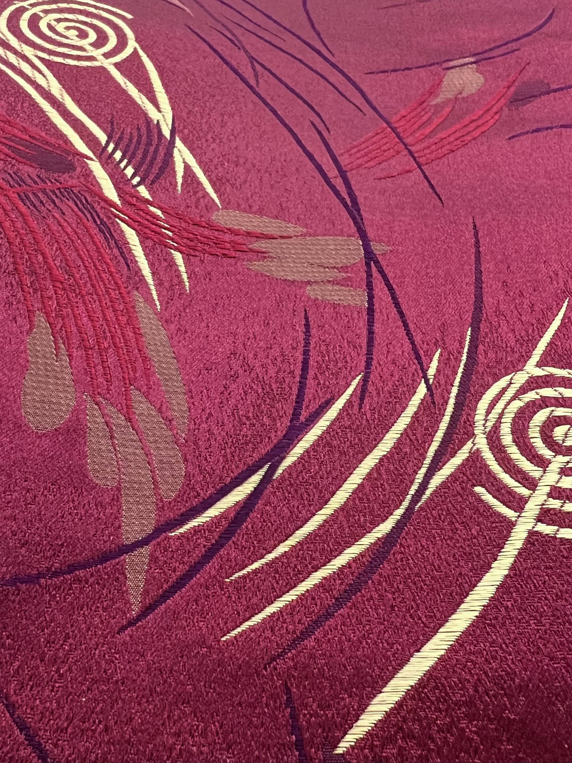 Chinese Brocade Burgundy Breeze