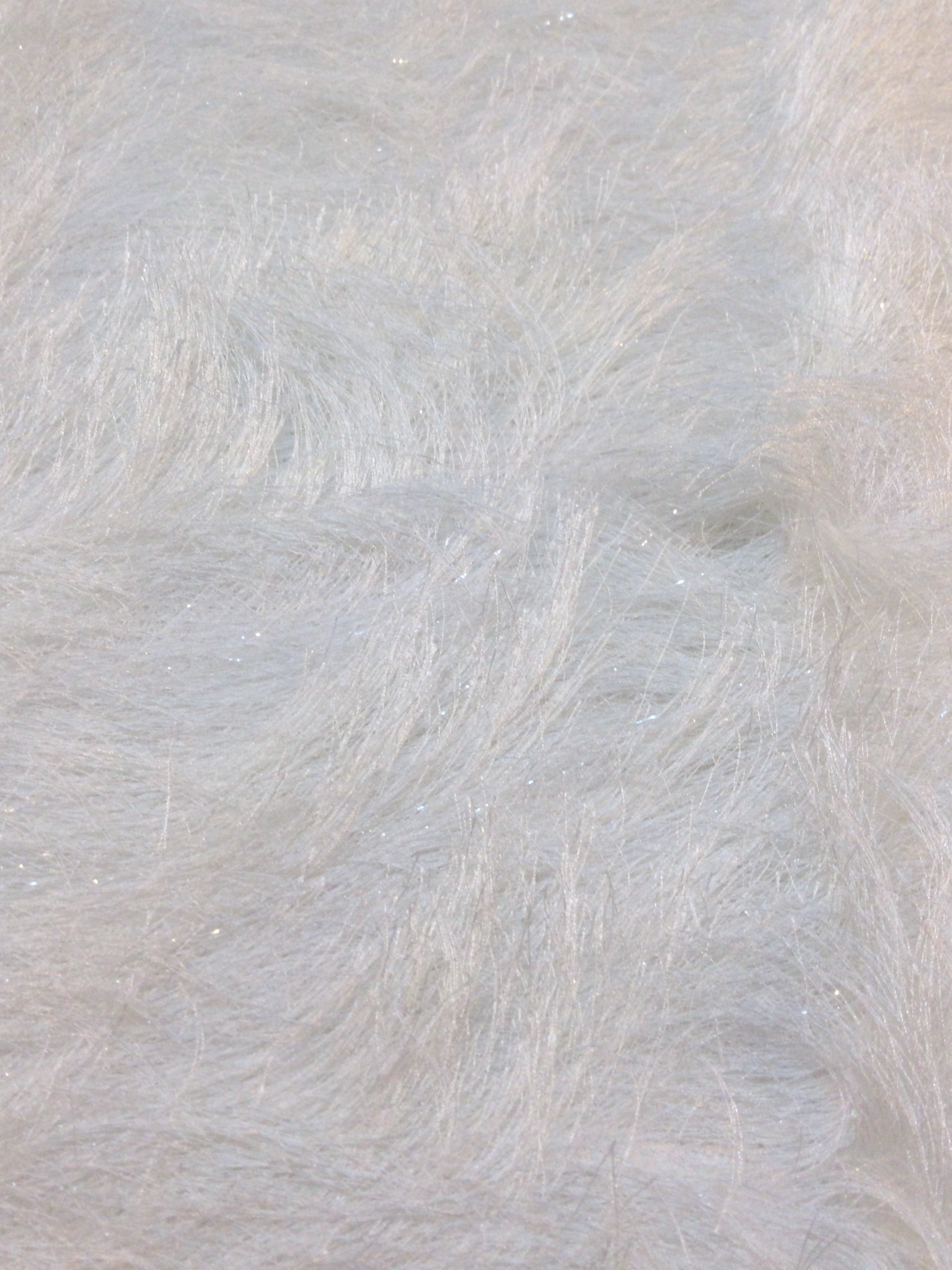 Polyester Lurex Eyelash in Ivory