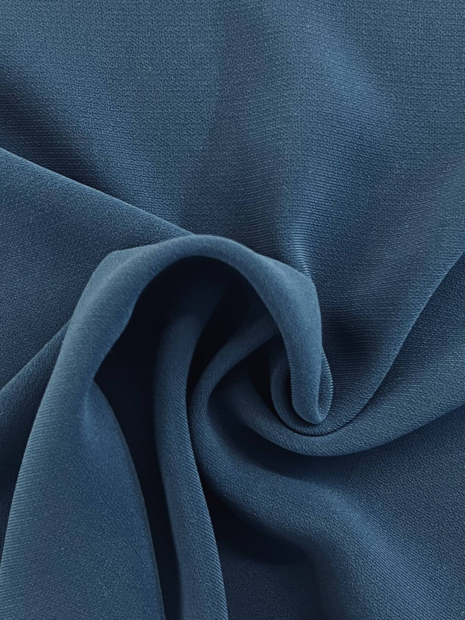 Japanese Triacetate and Polyester Blend Sponge Crepe in Dark Teal