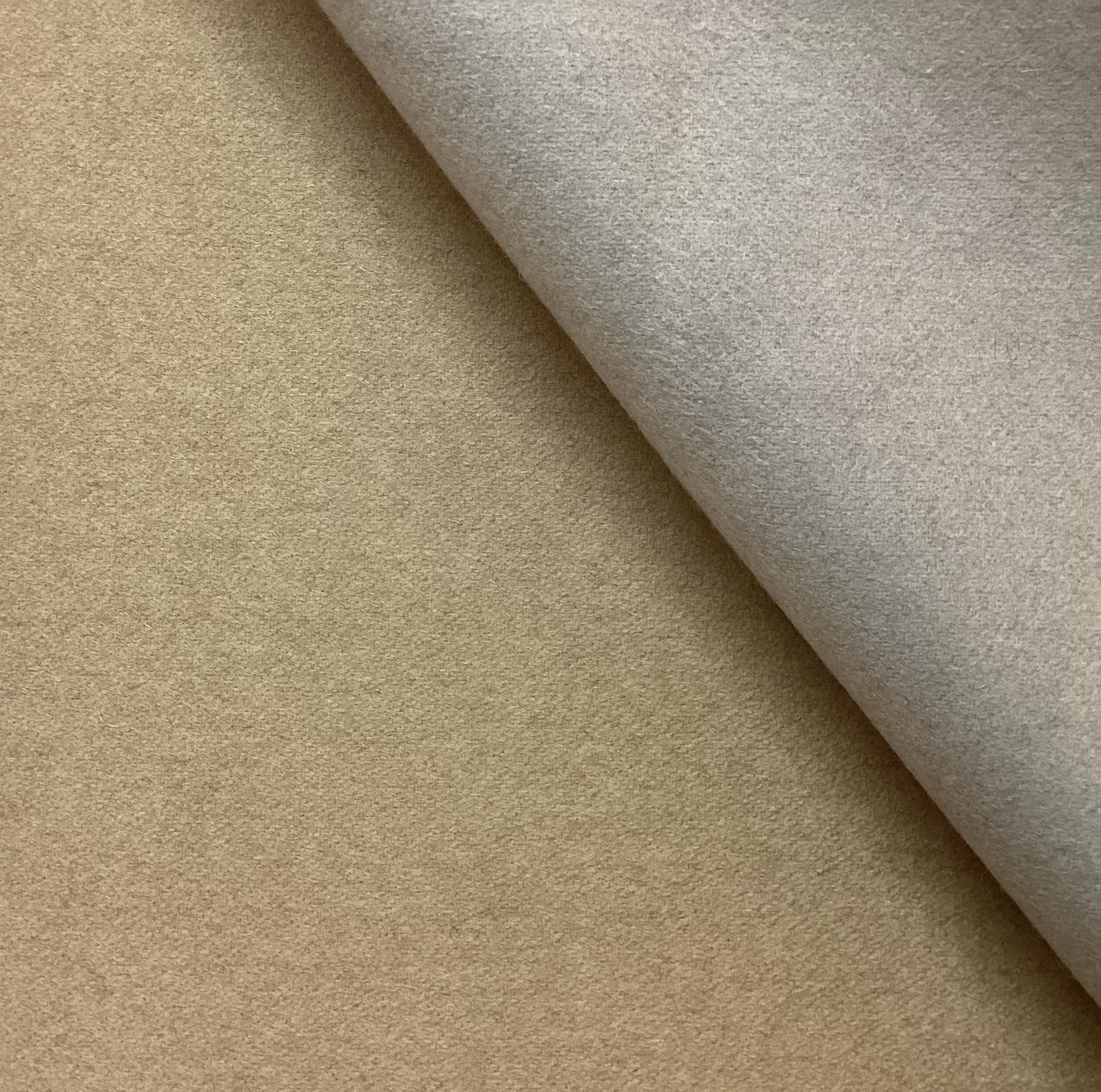 Cashmere & Wool Doubleface Coating In Sand & Mortar