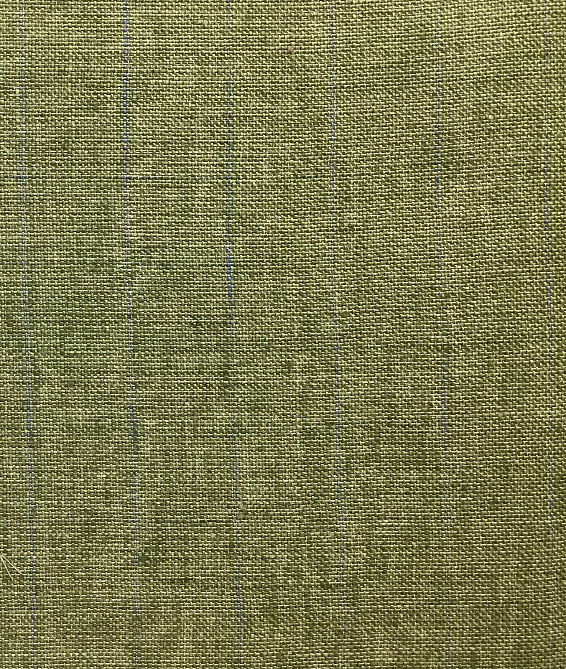 Made in Austria 100% Linen Plaid In Grass