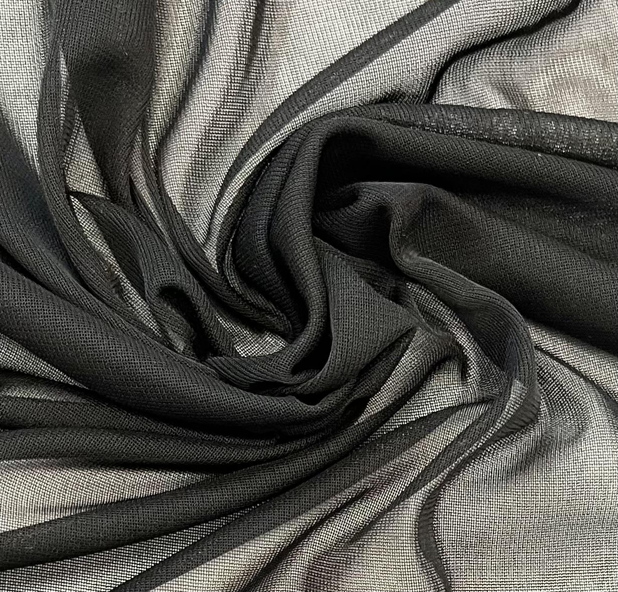 Made in Italy Rayon Matte Tissue Jersey Knit in Black