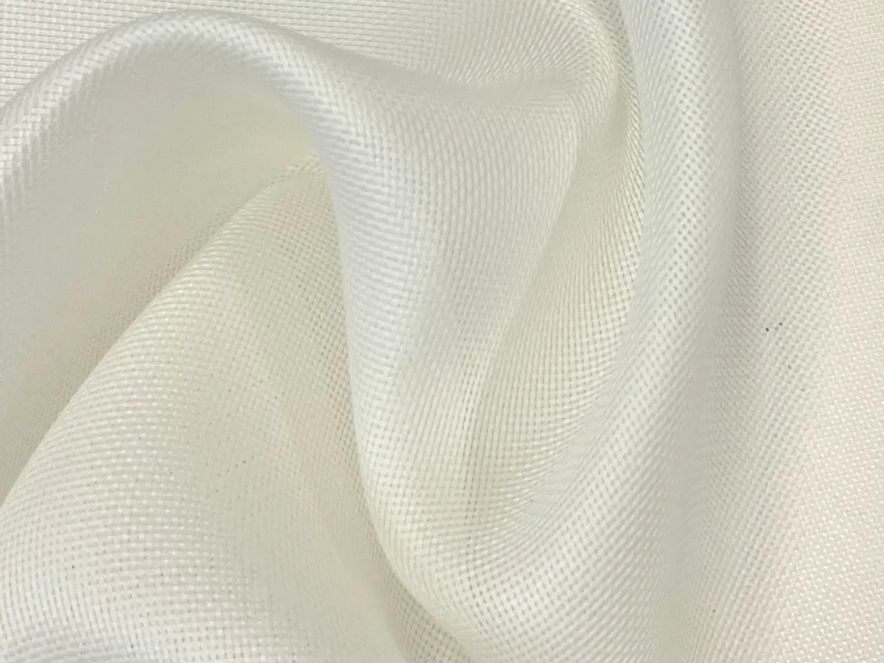 Pure Silk Gazar in White