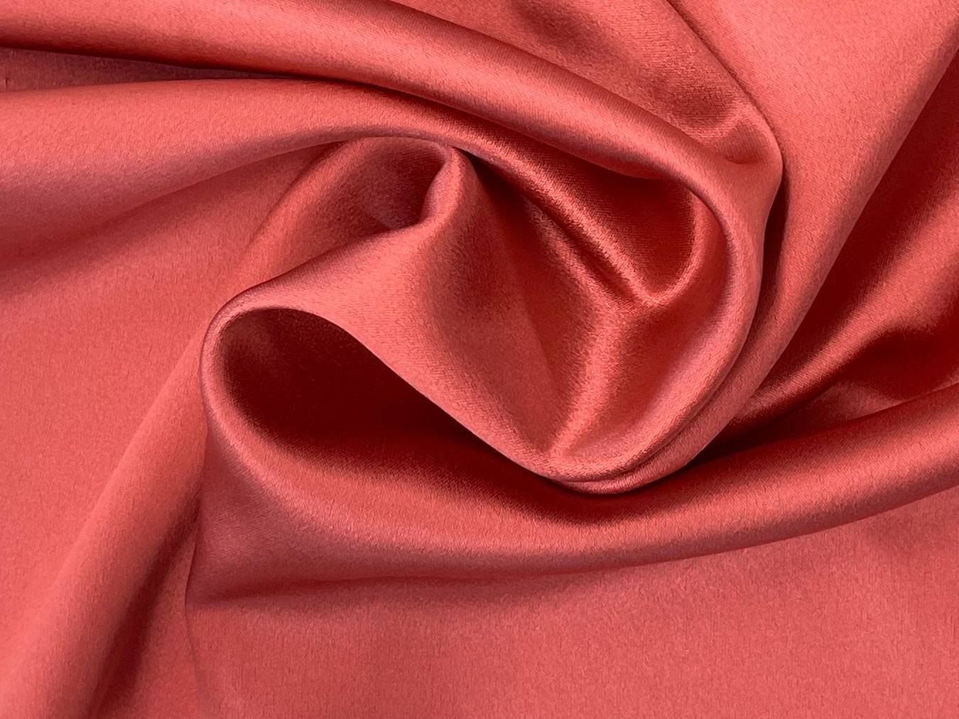 100% Silk Crepe Back Satin in Salmon Fabric in Warehouse