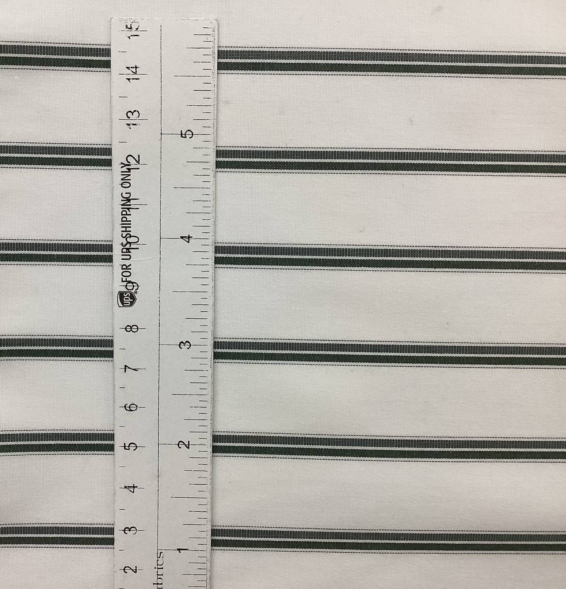 100% Cotton Hairline Stripes In White Ground