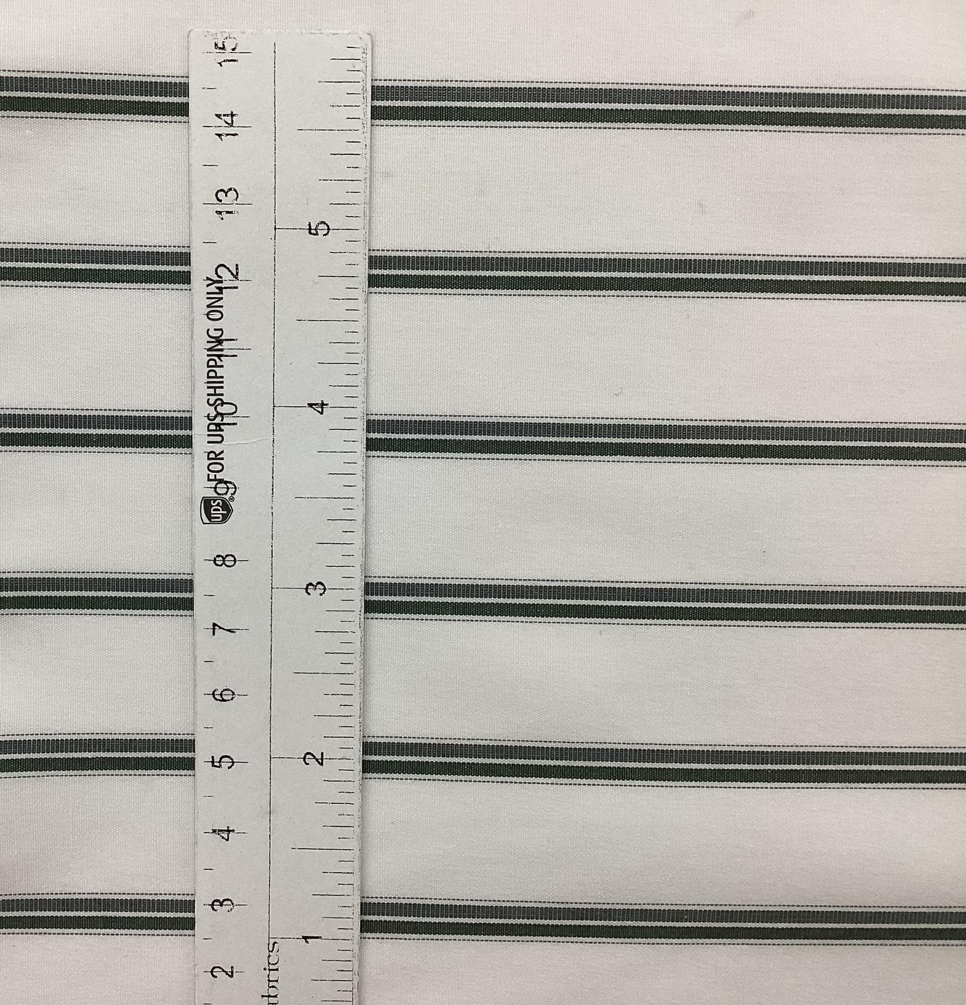 100% Cotton Hairline Stripes In White Ground