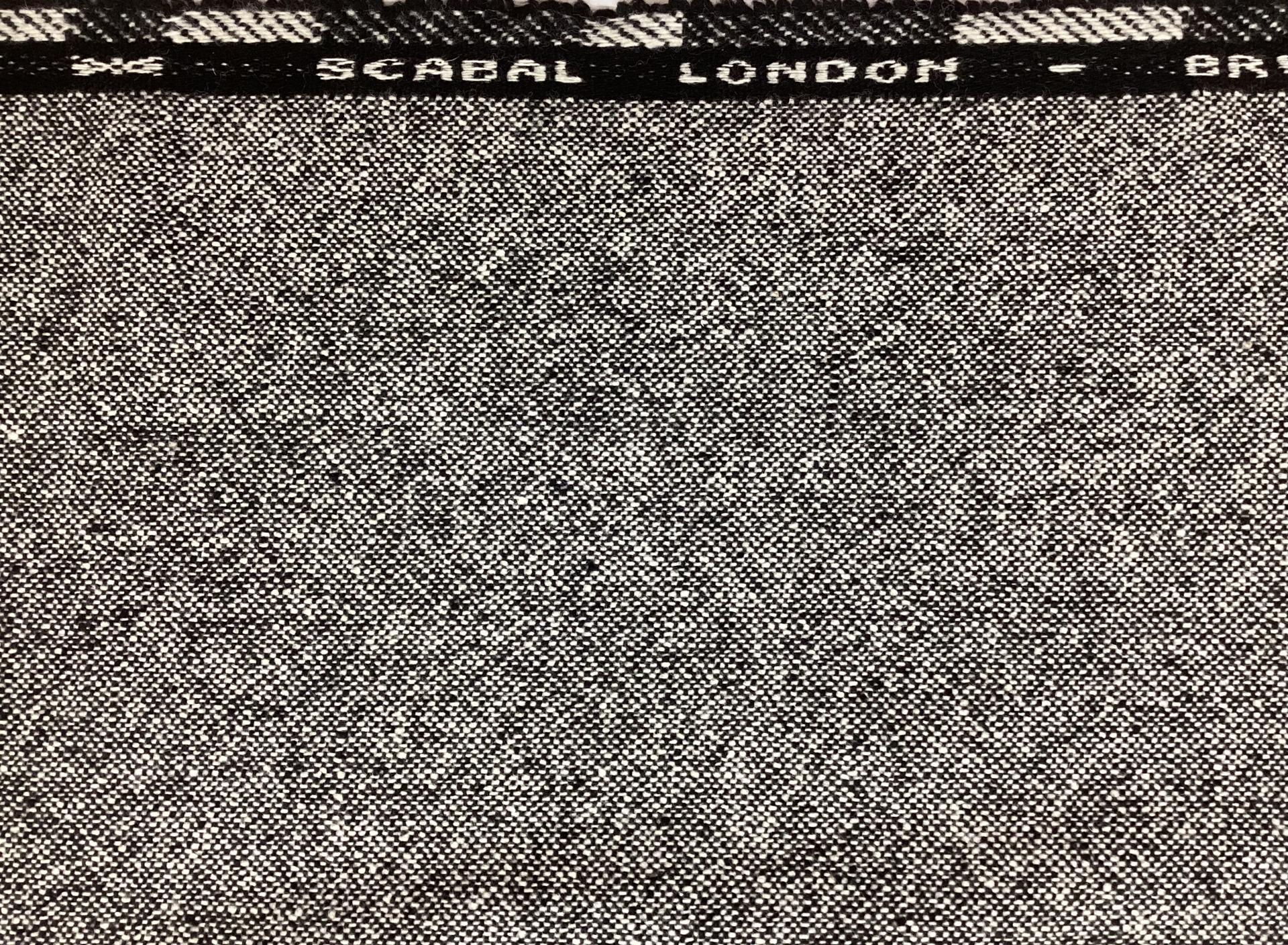 Made in England Scabal 100% Wool Jacketing In Black & White