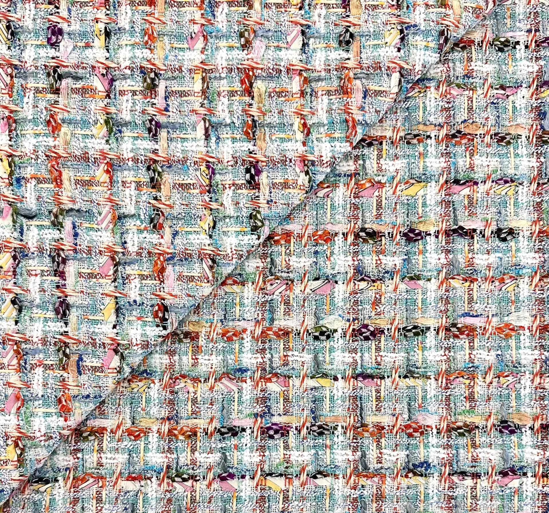 Couture Metallic Tweed in Blue Multi