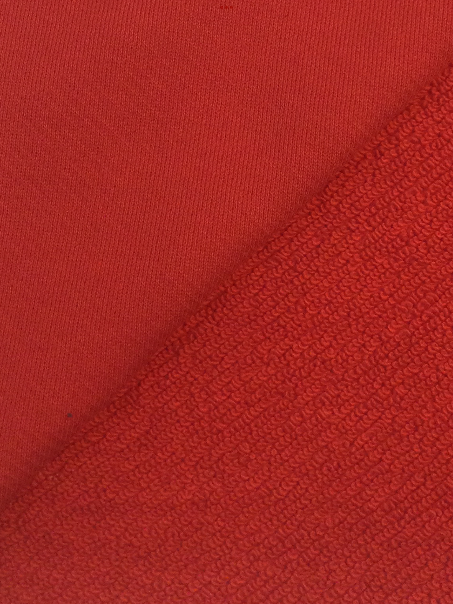 Cotton French Terry in Bright Red