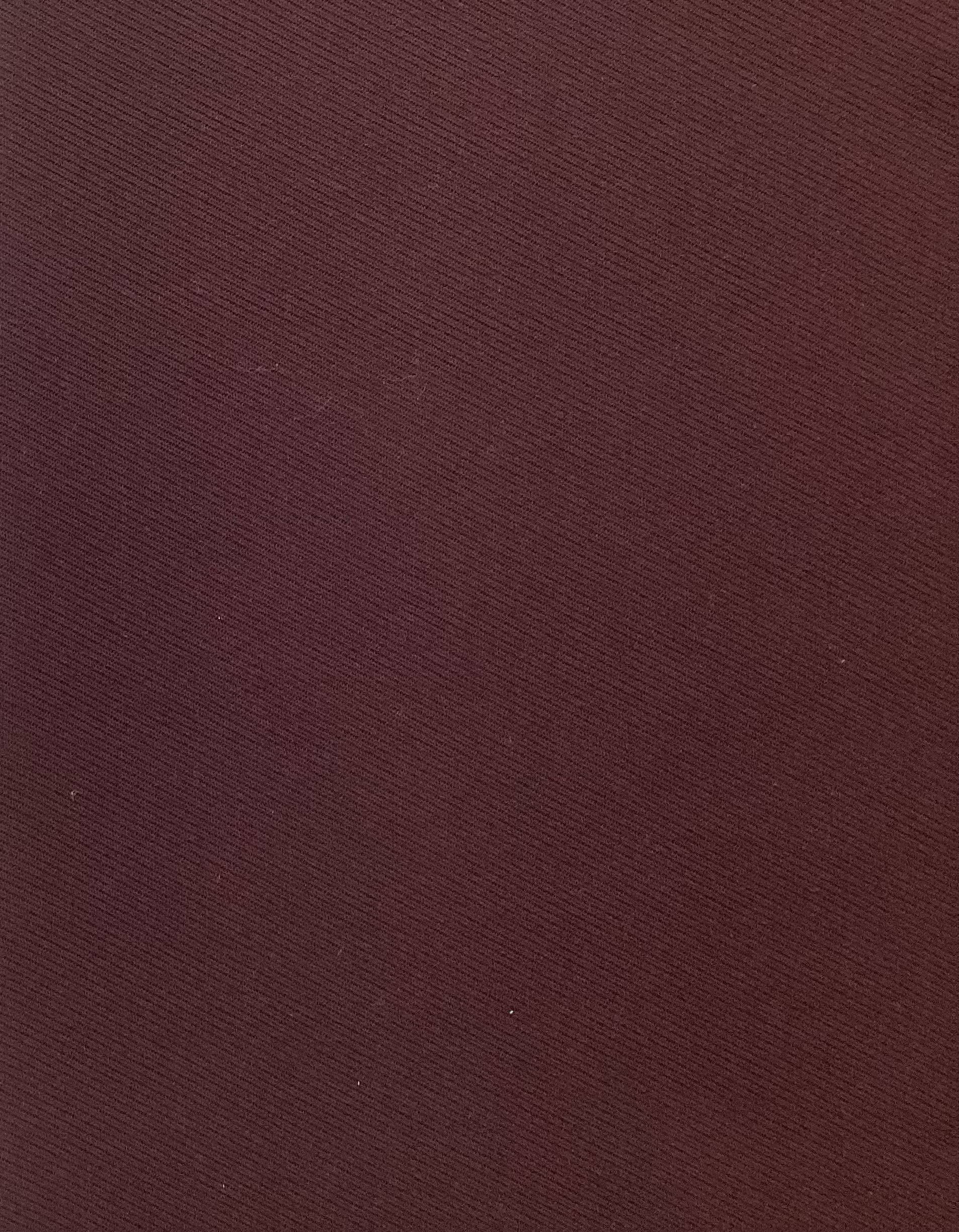 Made in Italy 100% Wool Cavalry Twill in Black Plum