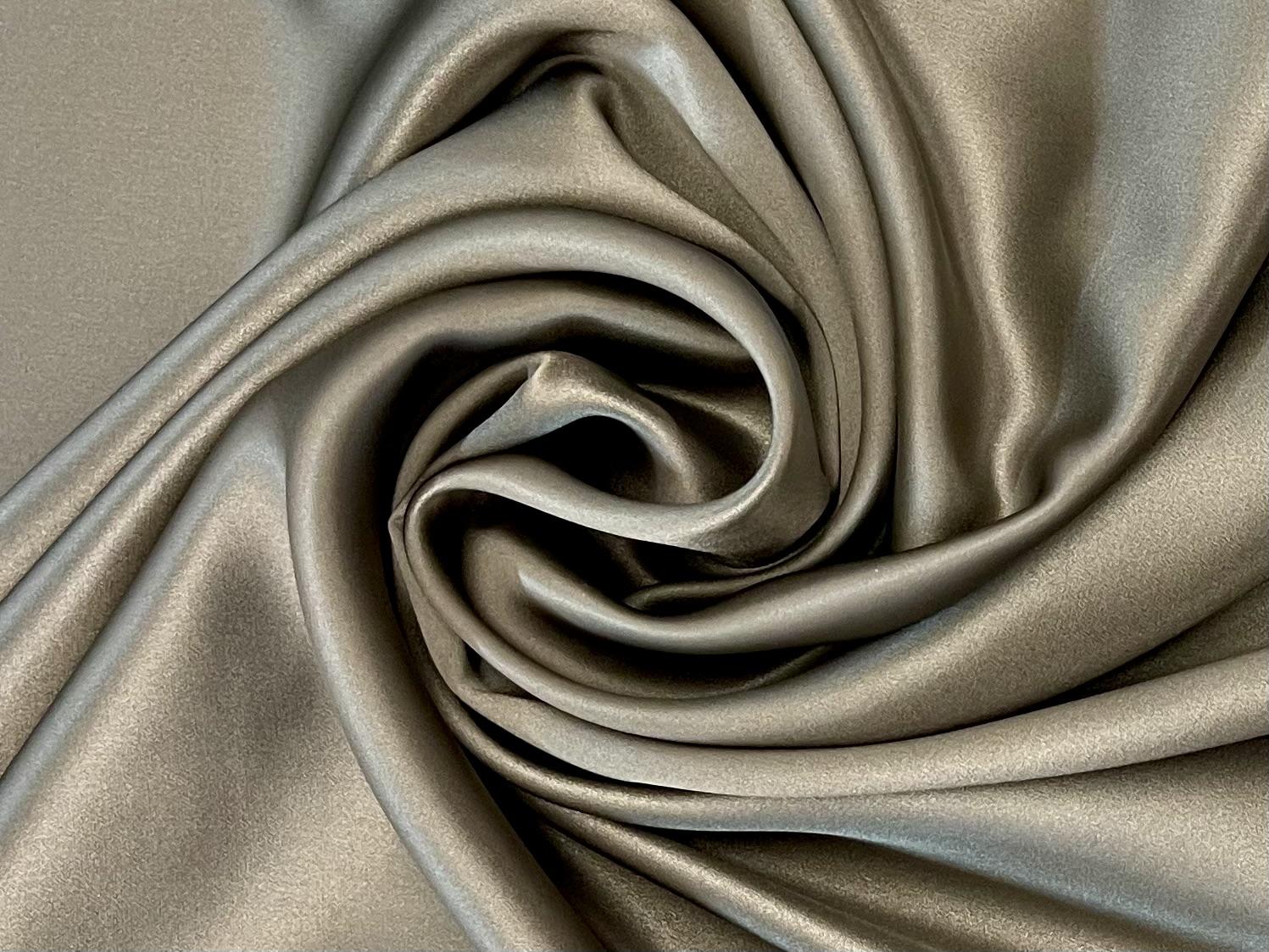 Pure Silk Charmeuse in Steel