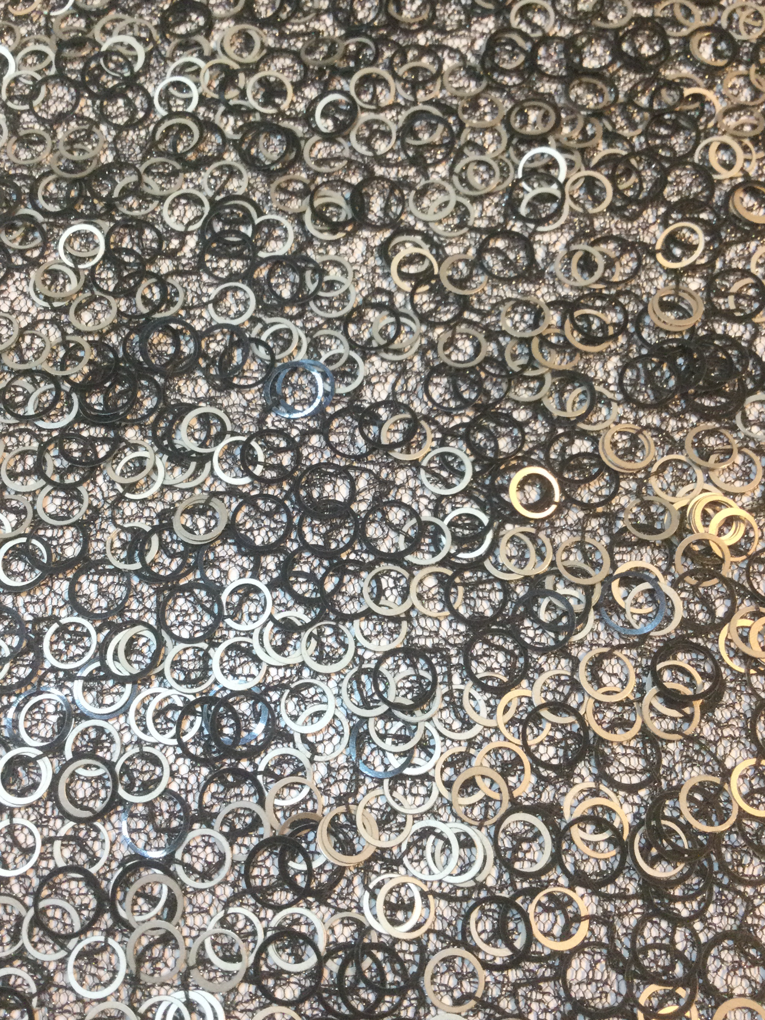 Novelty Sequins on Silk Chiffon