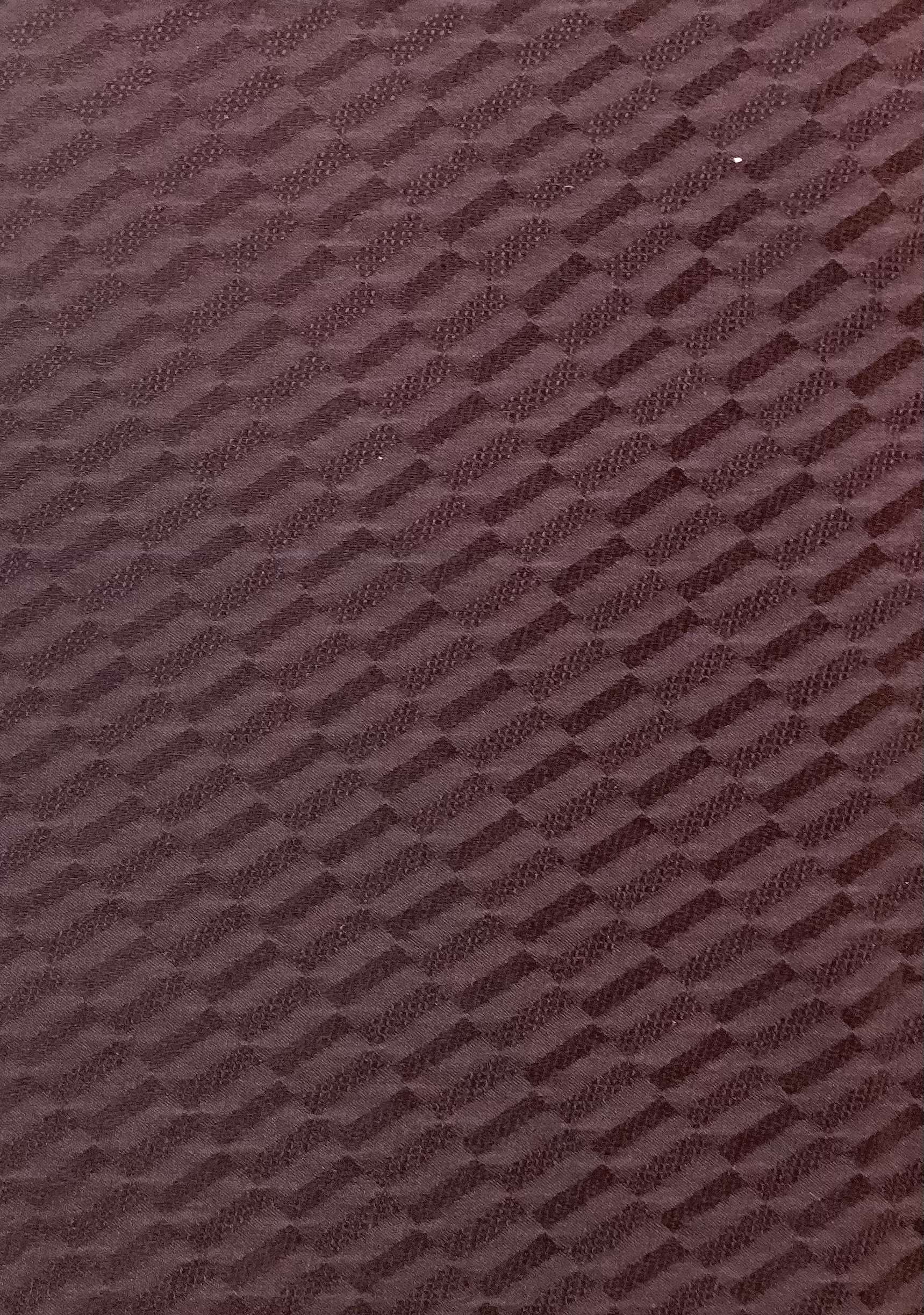 Made in Italy 100% Silk 3D Geometric Jacquard in Grape