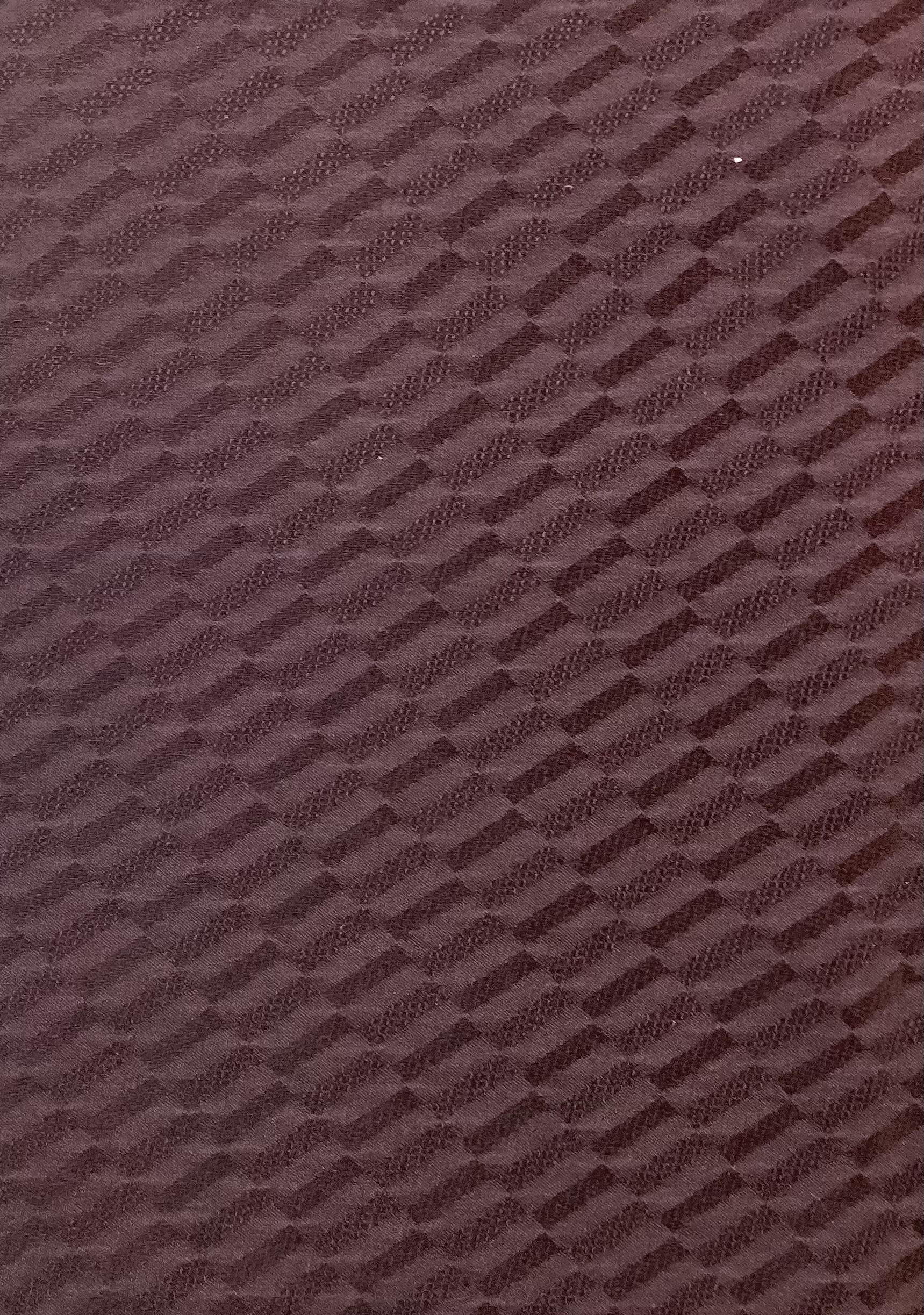 Made in Italy 100% Silk 3D Geometric Jacquard in Grape