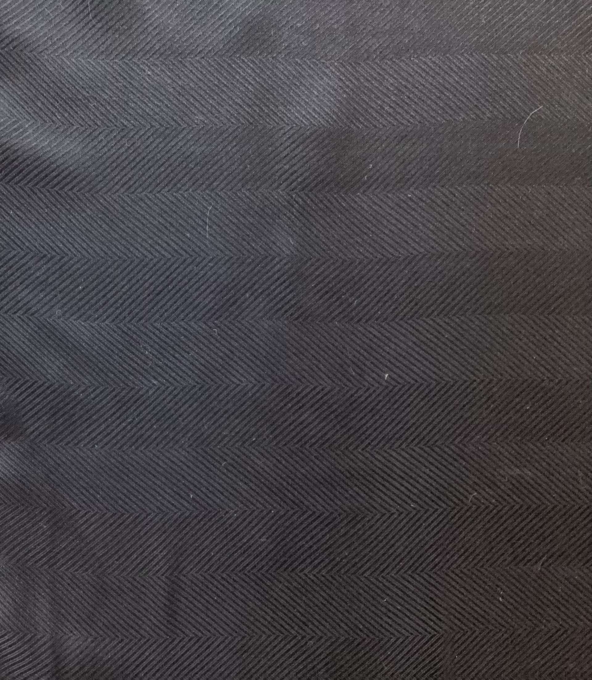 Made in Italy Pure Silk Herringbone Jacquard in Black