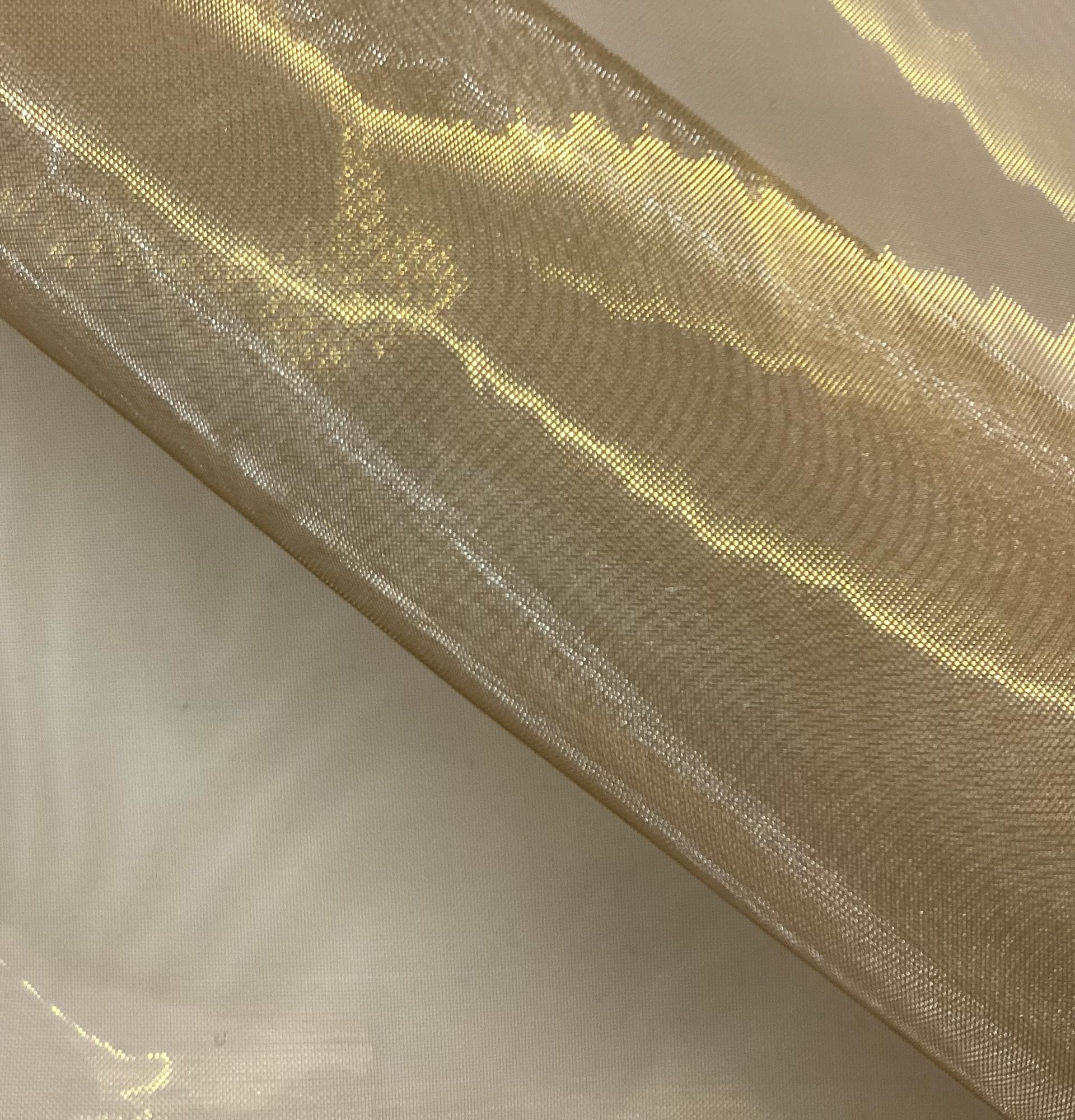 Nylon Double Side Metallic Crinoline In Gold and Platinum