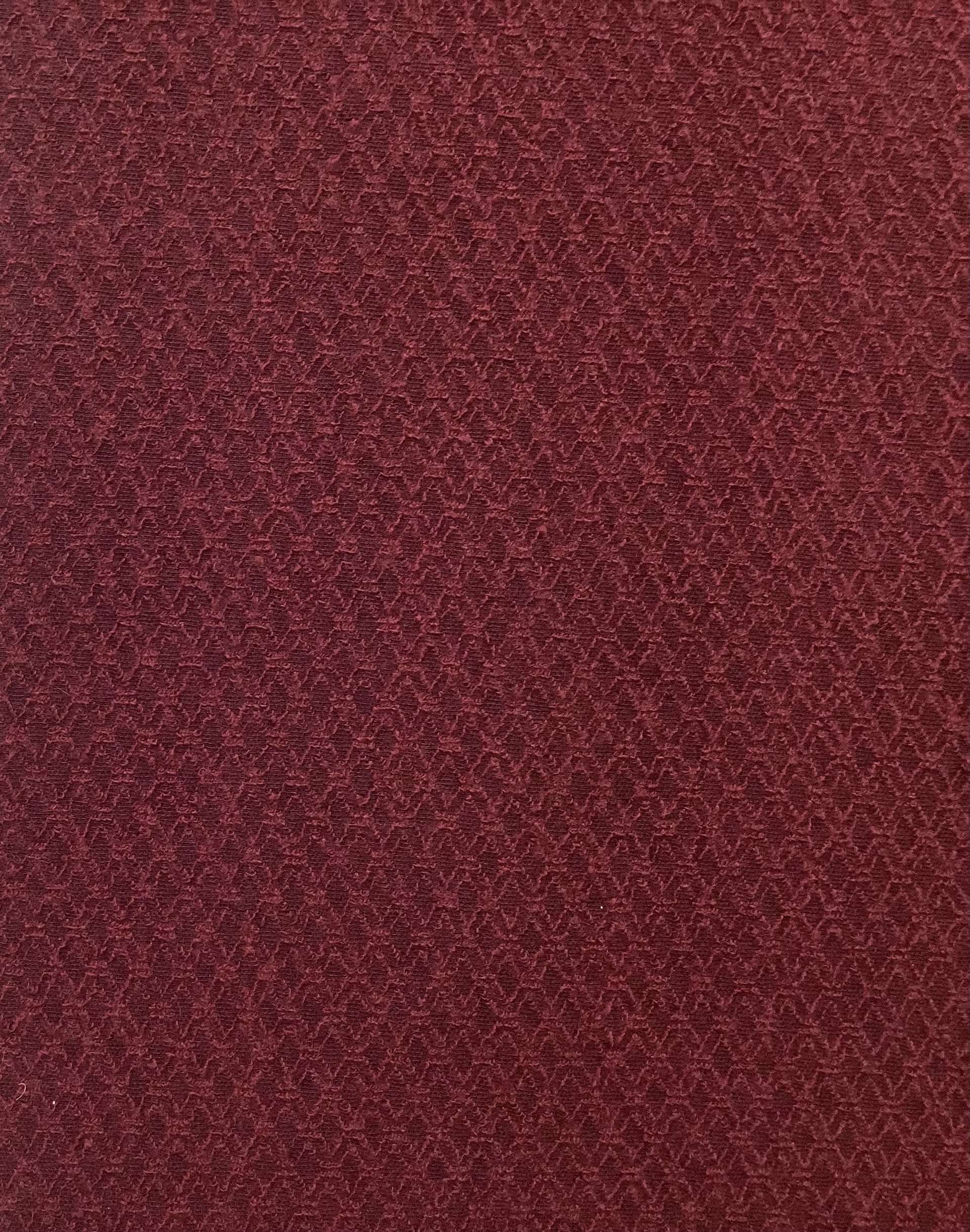 Made in Austria 60% Cotton 40% Wool ZigZag Knit In Burgundy