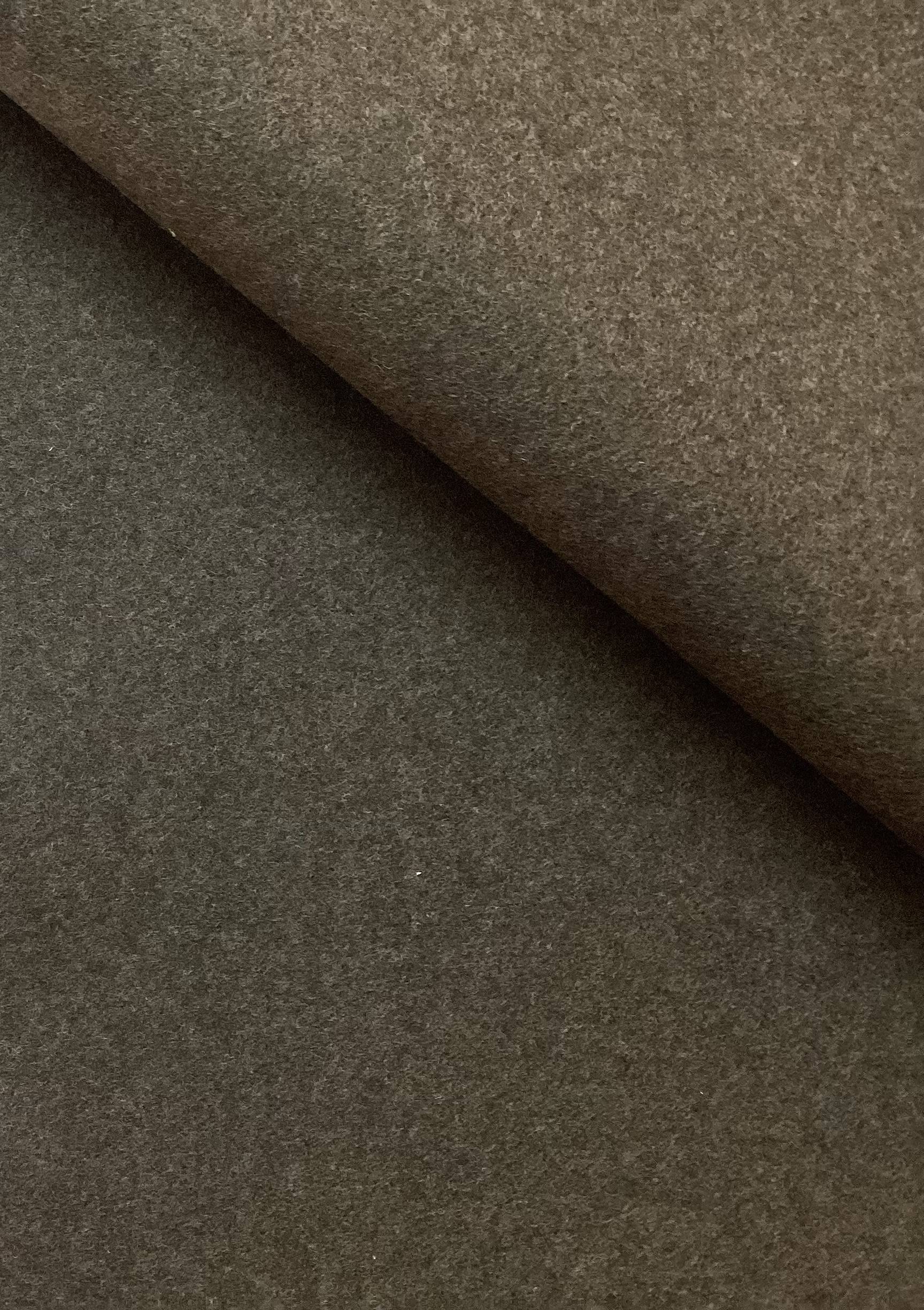 Cashmere & Wool Doubleface Coating In Coffee Beans