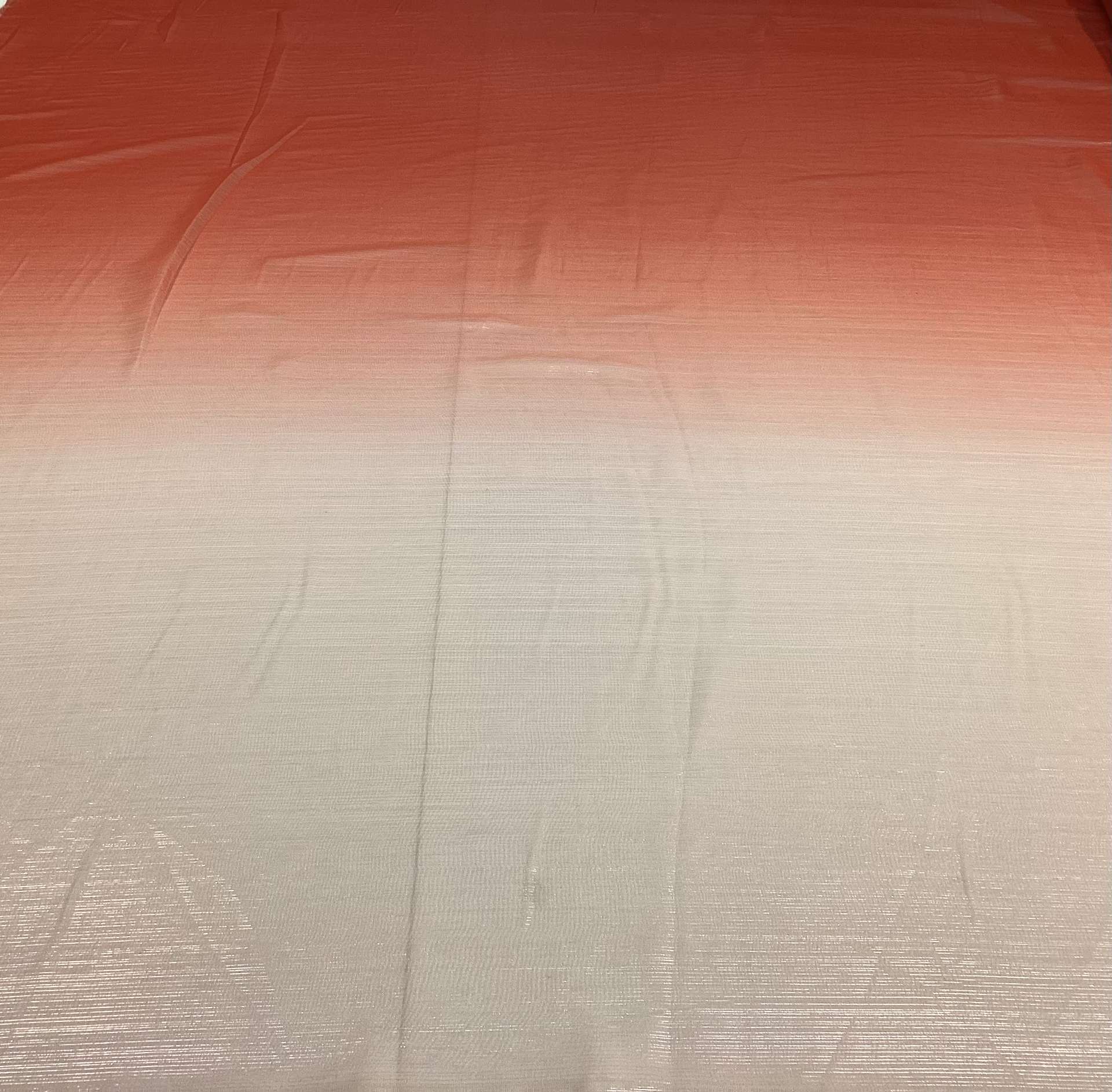 Ombre Polyester Metallic Chiffon in Red