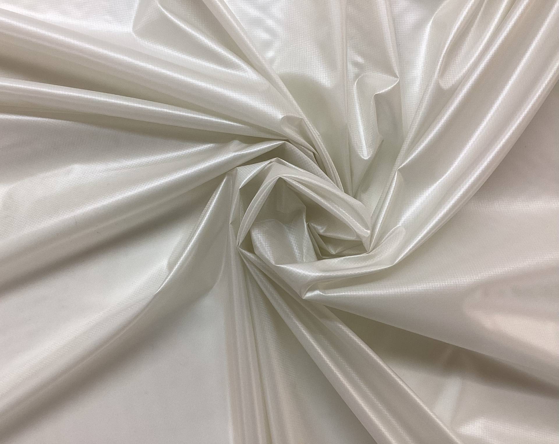 Japanese Nylon Cire Rainwear in Pearl