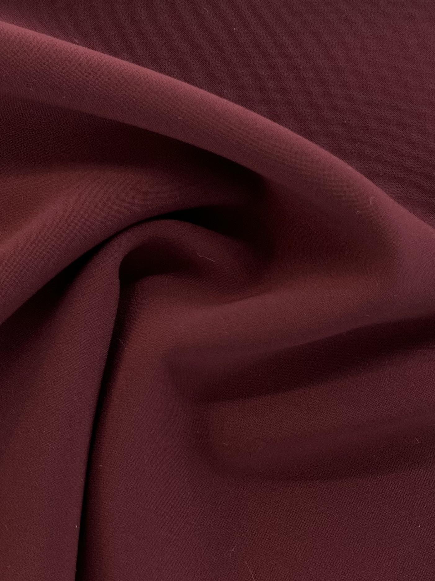 Polyester Stretch Crepe in Granate