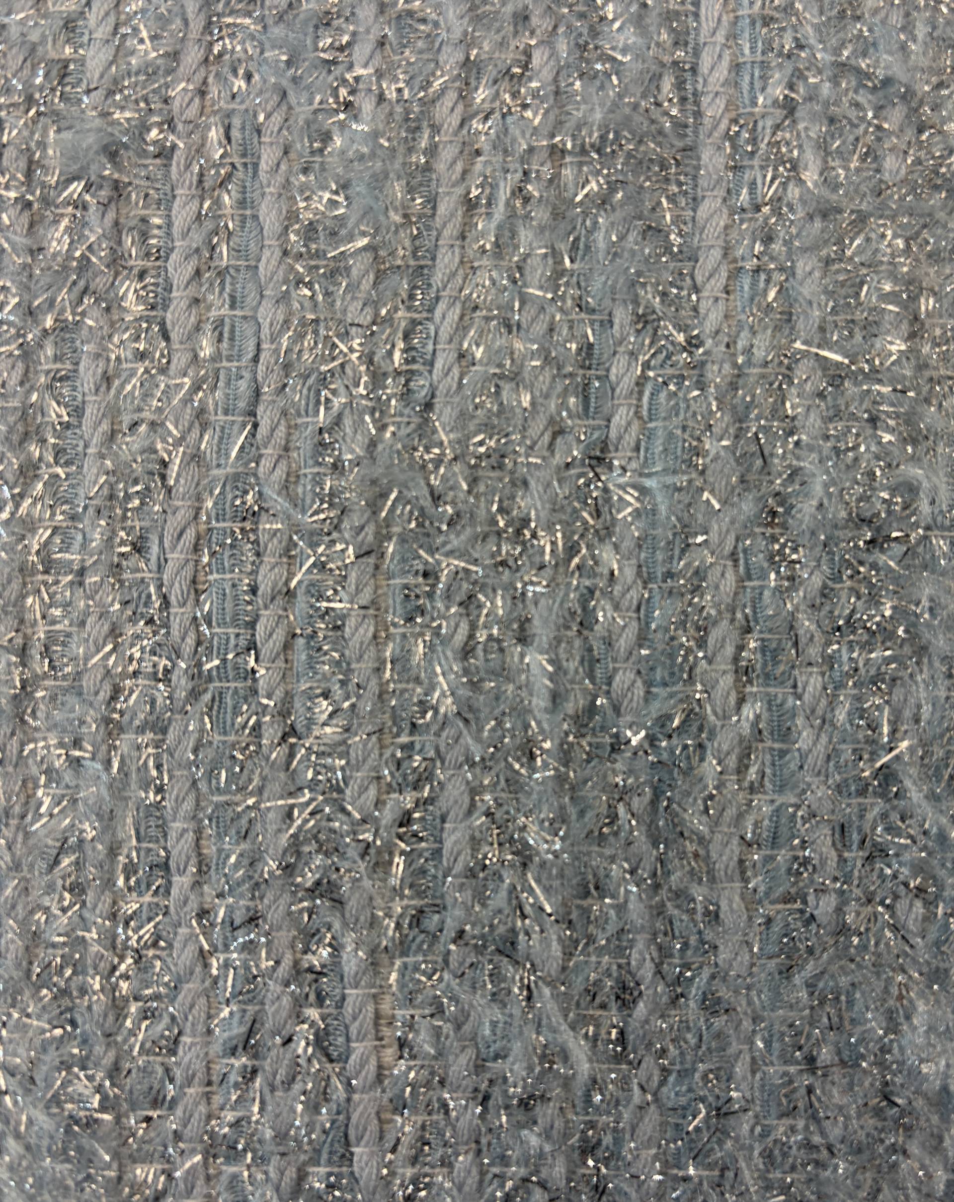 Made in Spain Couture Tweed in Blue/Silver