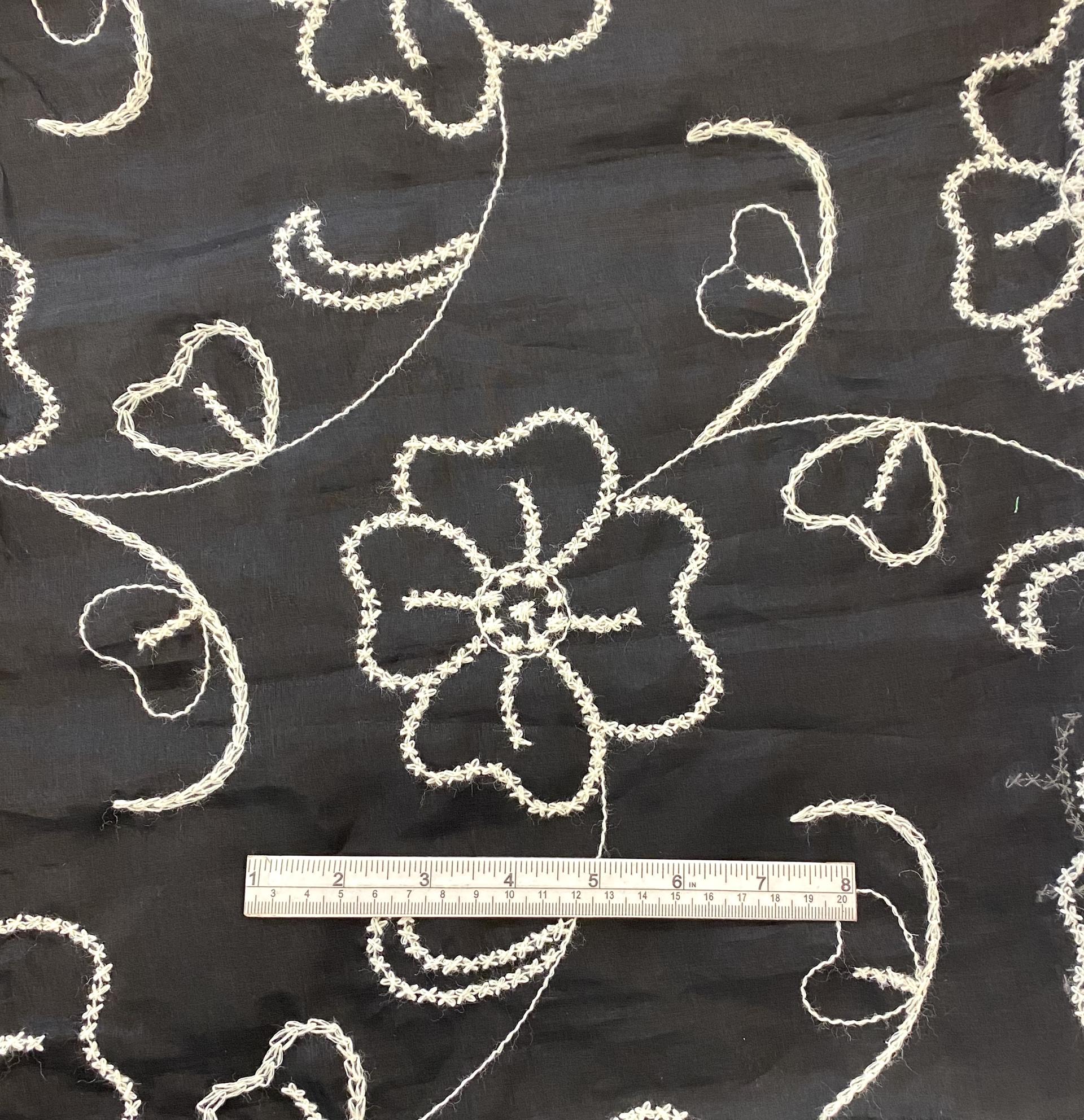 Embroidered Silk Organza
