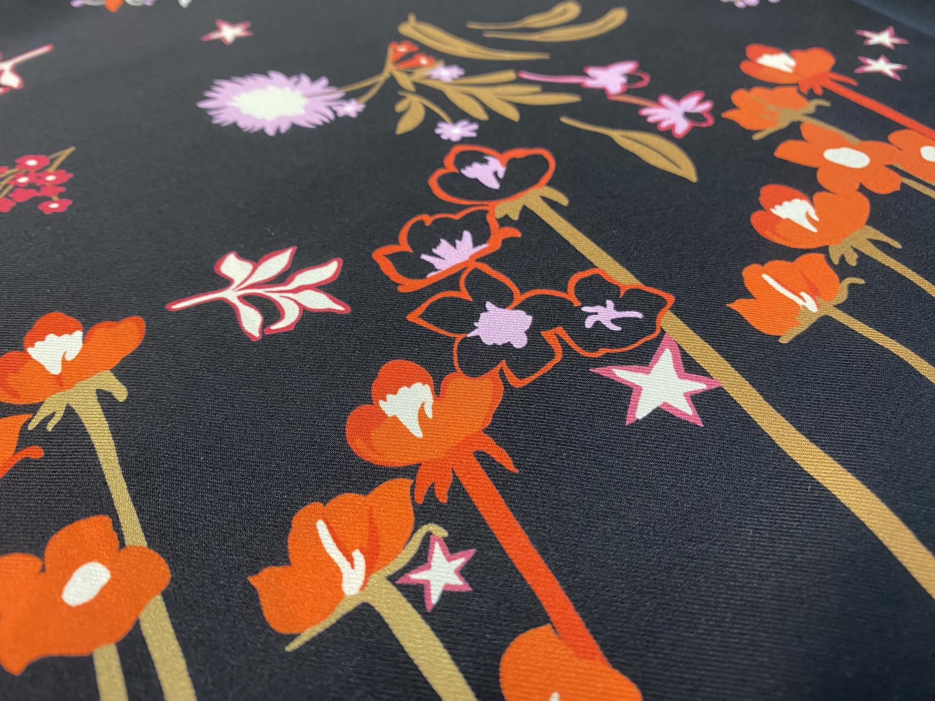 Made in Italy Silk Twill Floral Print